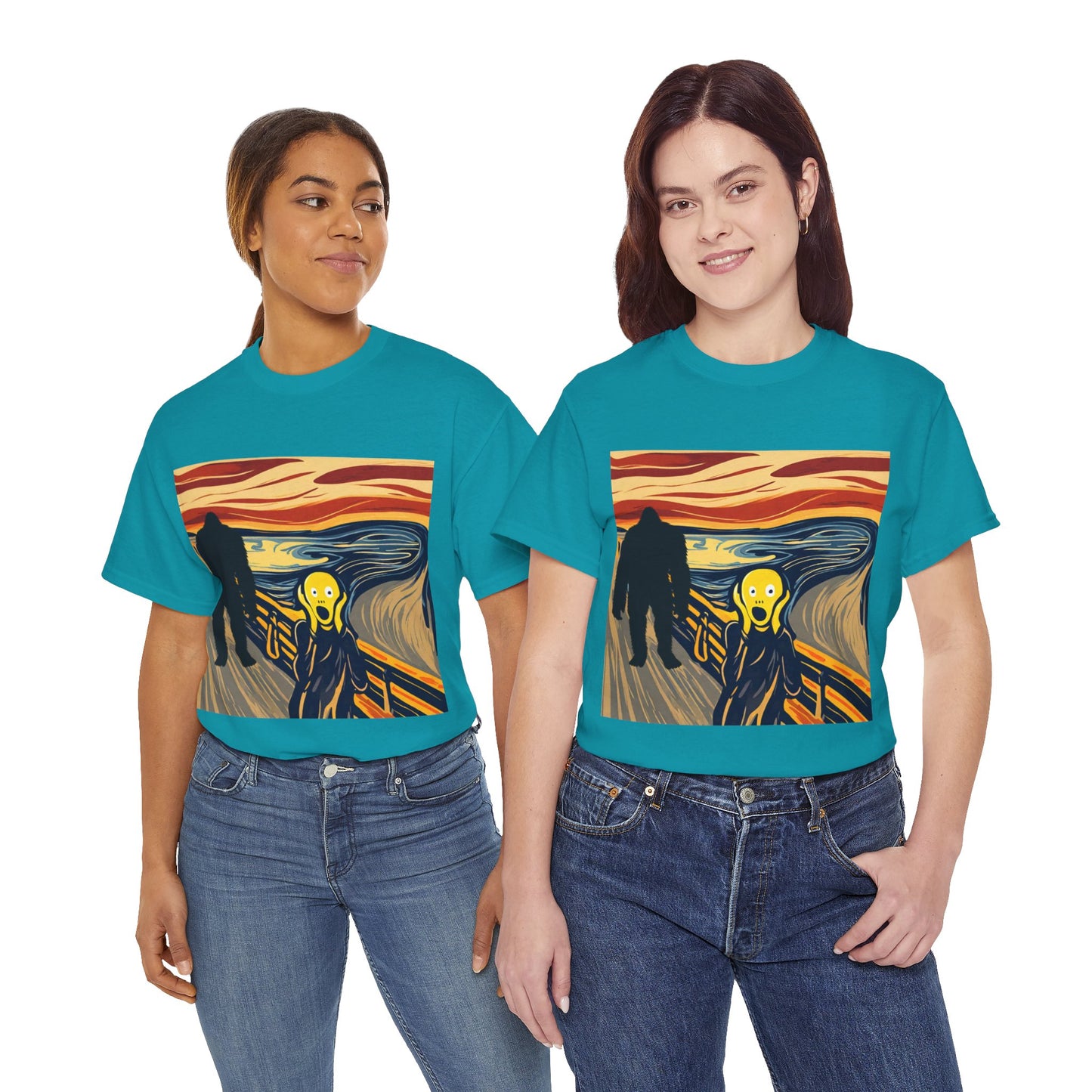 The Scream Meets Bigfoot A Startling Encounter - Flashlander Gym Shirt