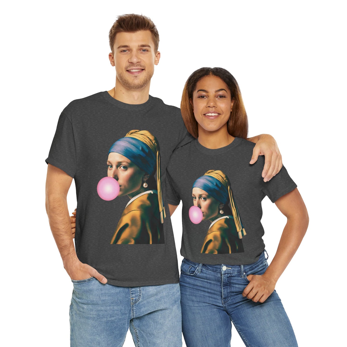 Bubble Gum Girl with a Pearl Earring Johannes Vermeer - Flashlander Gym Shirt