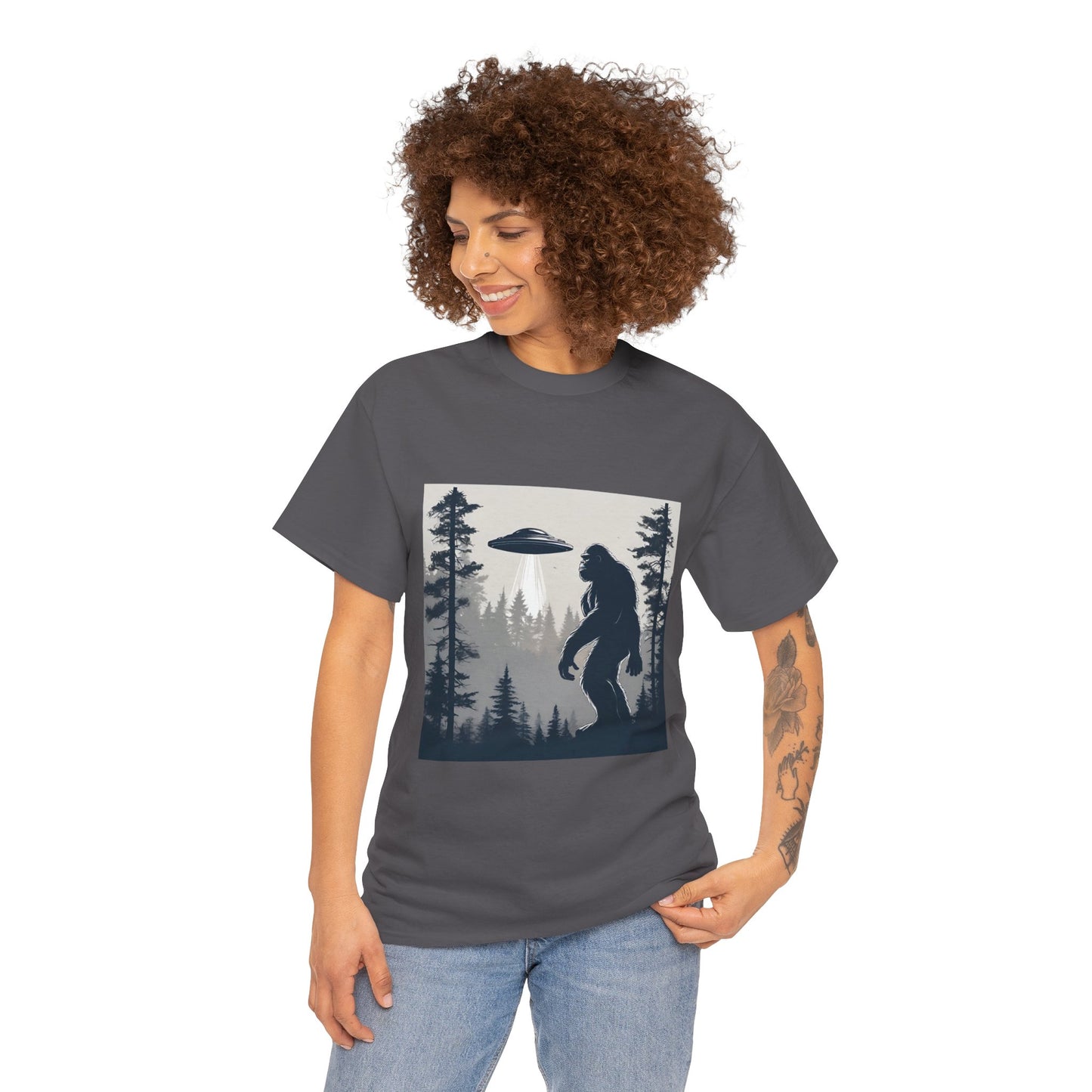 Sasquatch rencontre Bigfoot et OVNI - T-shirt de sport Flashlander