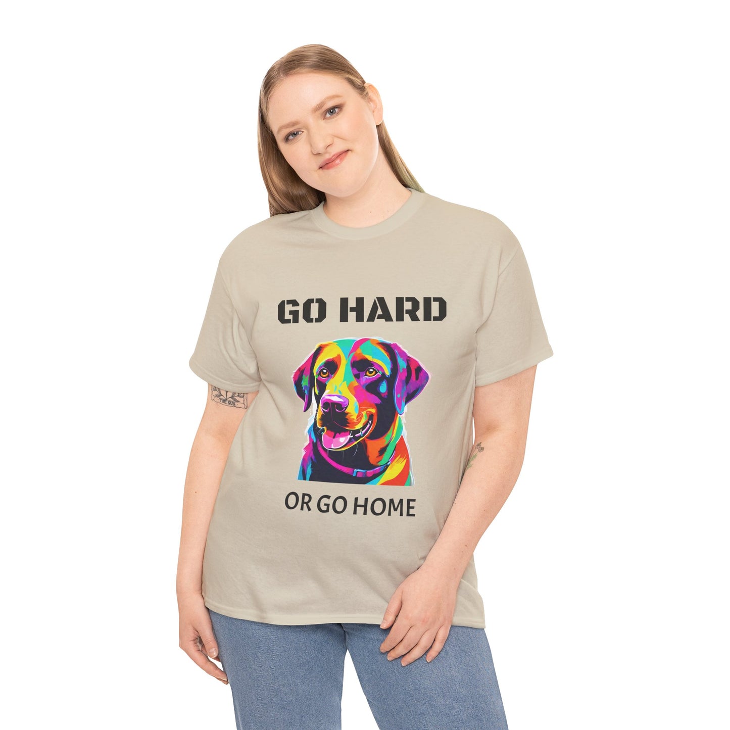 Labrador Retriever Dog Pop Art  - Go Hard Or Go Home Flashlander Gym Shirt