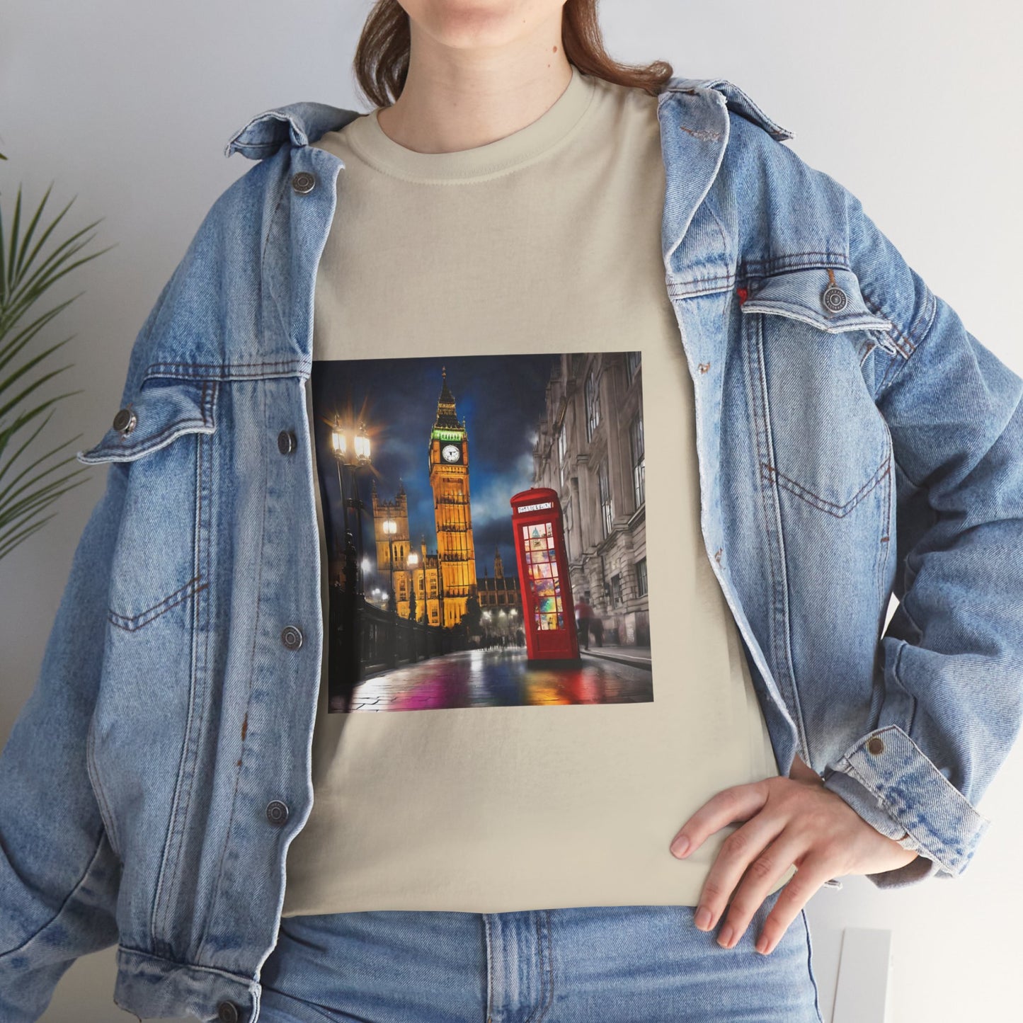 London City Big Ben, Reino Unido, Inglaterra Camisa Unisex Heavy Cotton Camiseta Marca Flashlander