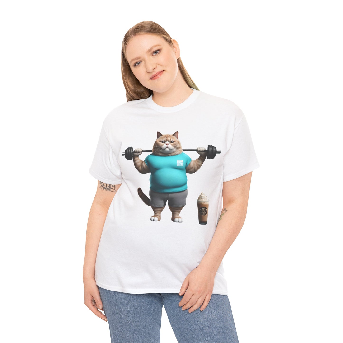 Funny Fat Cat Lifting - Flashlander Gym Shirt