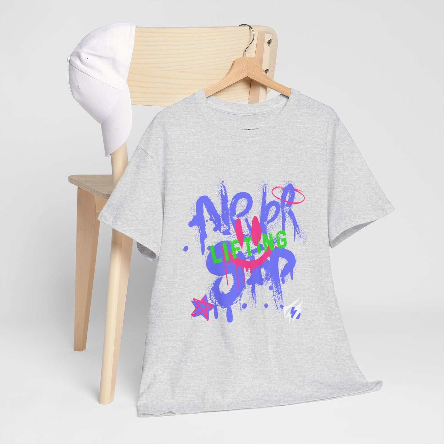 T-shirt de sport Graffiti Flashlander - Never Stop Lifting Gris