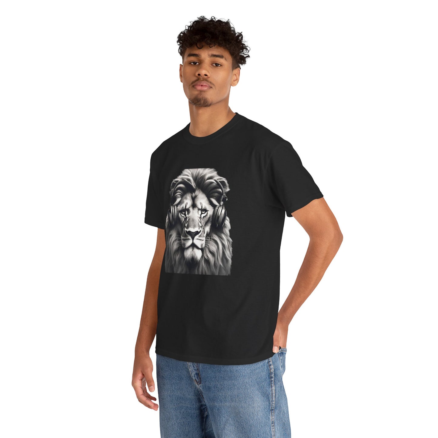 Lion Training with Headphones - Flashlander Gym Shirt