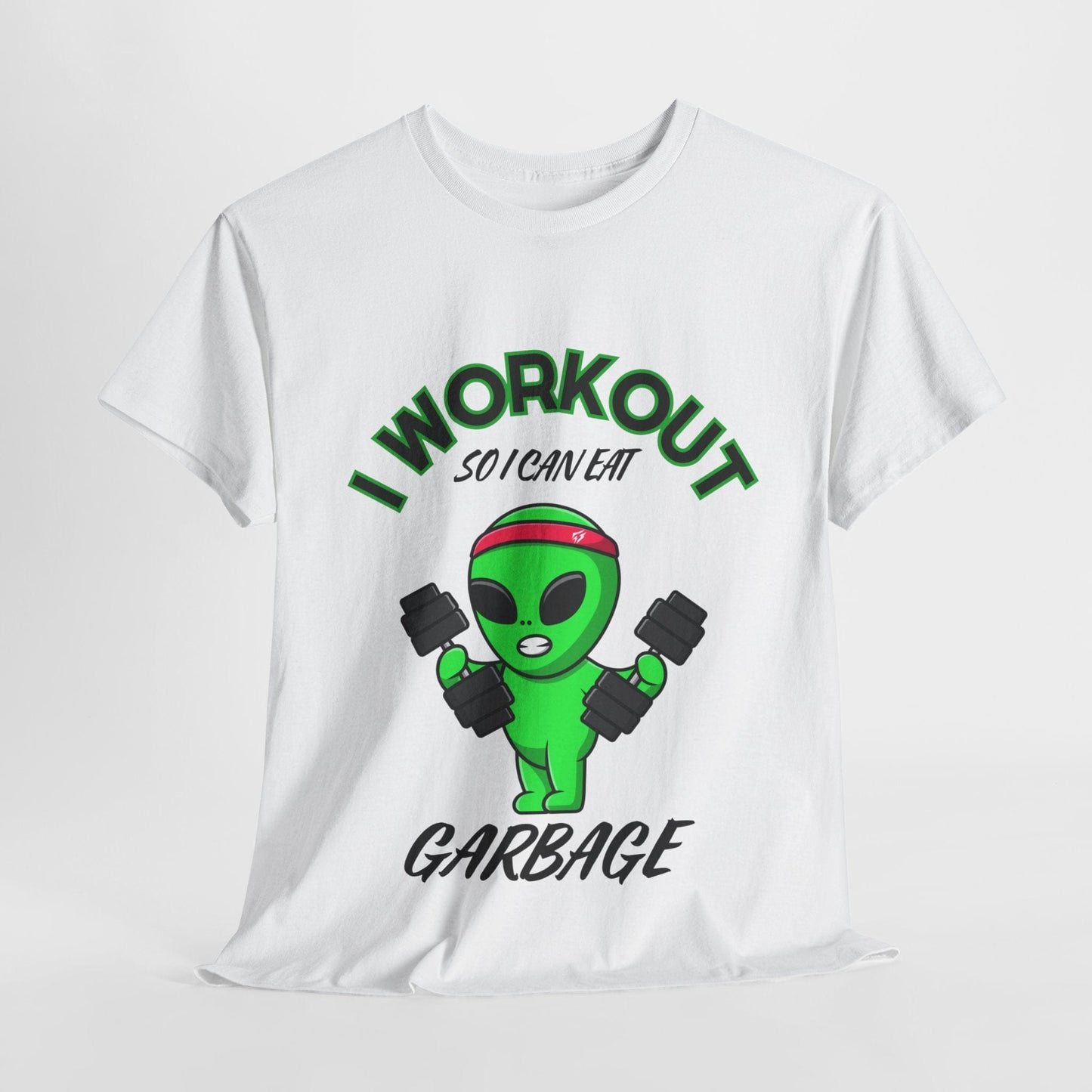 Alien I Workout So I Can Eat Garbage Graphic Tee Flashlander