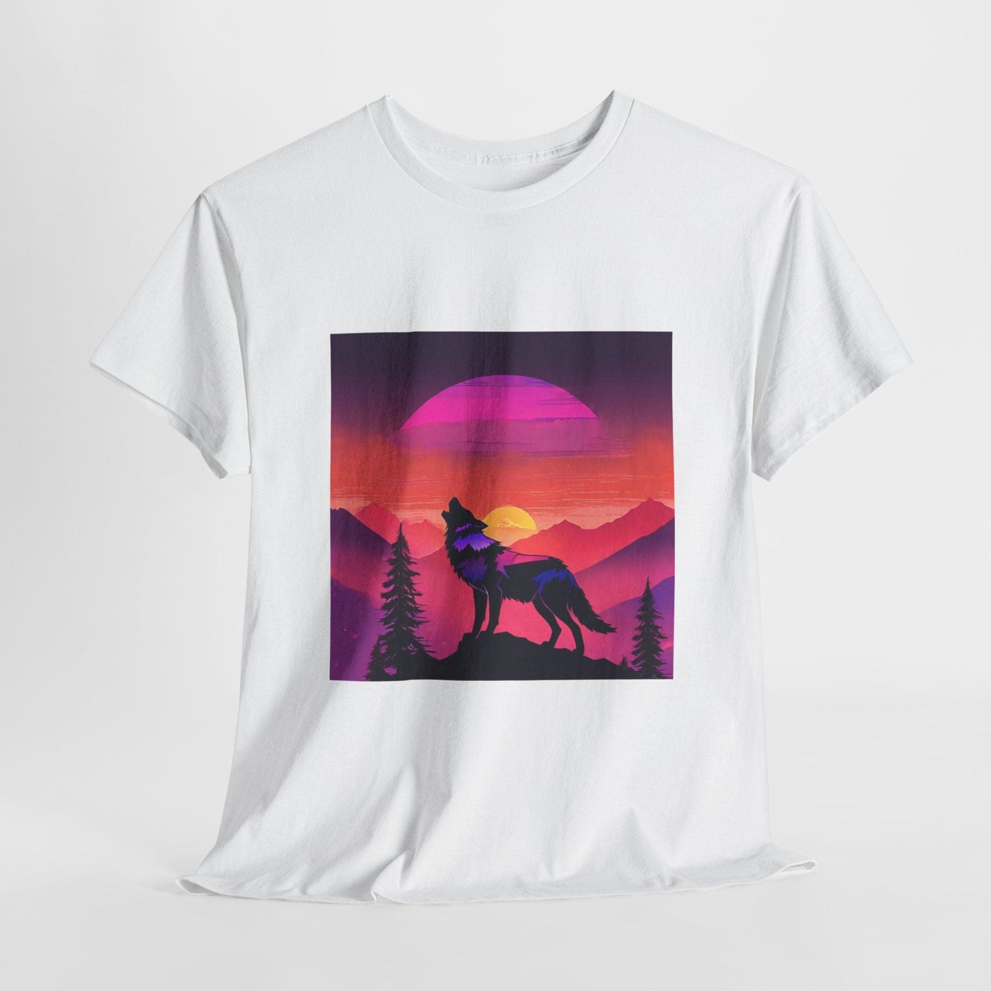 Wolf Majestic Sunset Gaphic Tee Flashlander