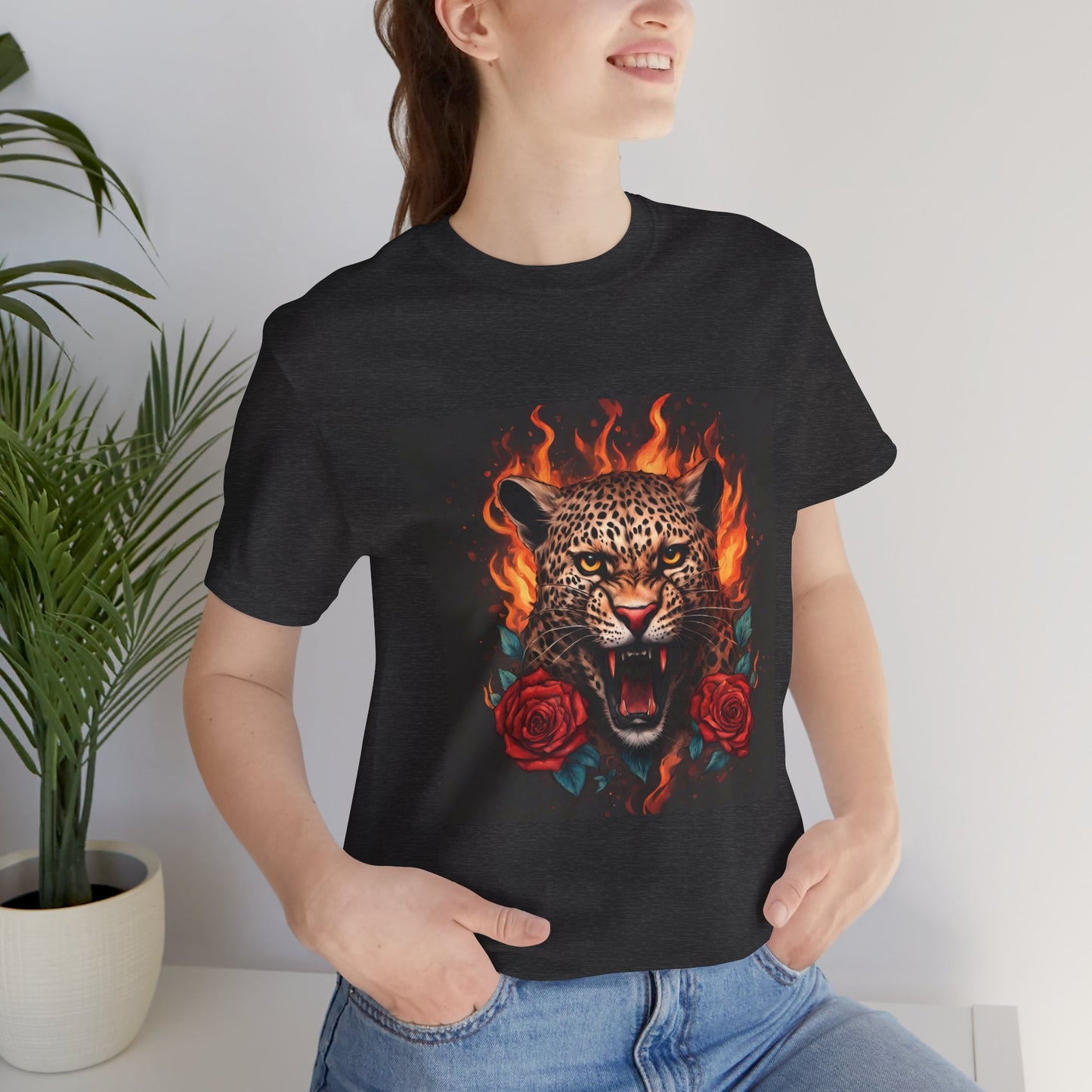 Leopard Flames Flashlander Gym Shirt