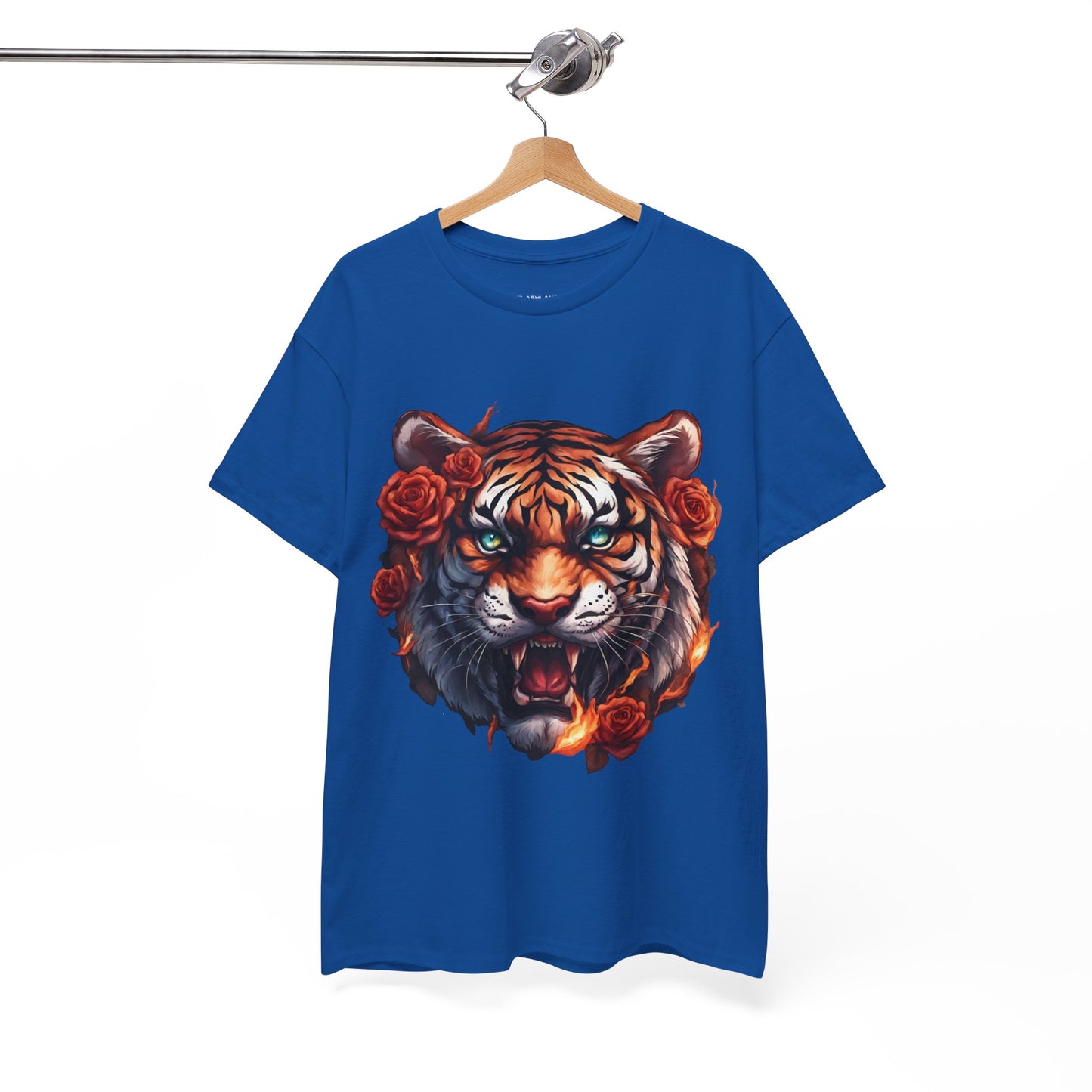 Tiger Flames and Roses T-Shirt Flashlander