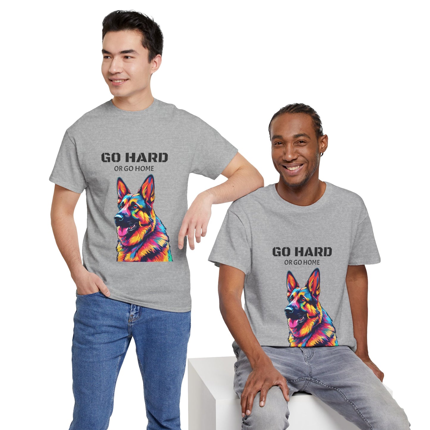 German Shepherd Dog Pop Art - Go Hard or Go Home Flashlander Gym Shirt