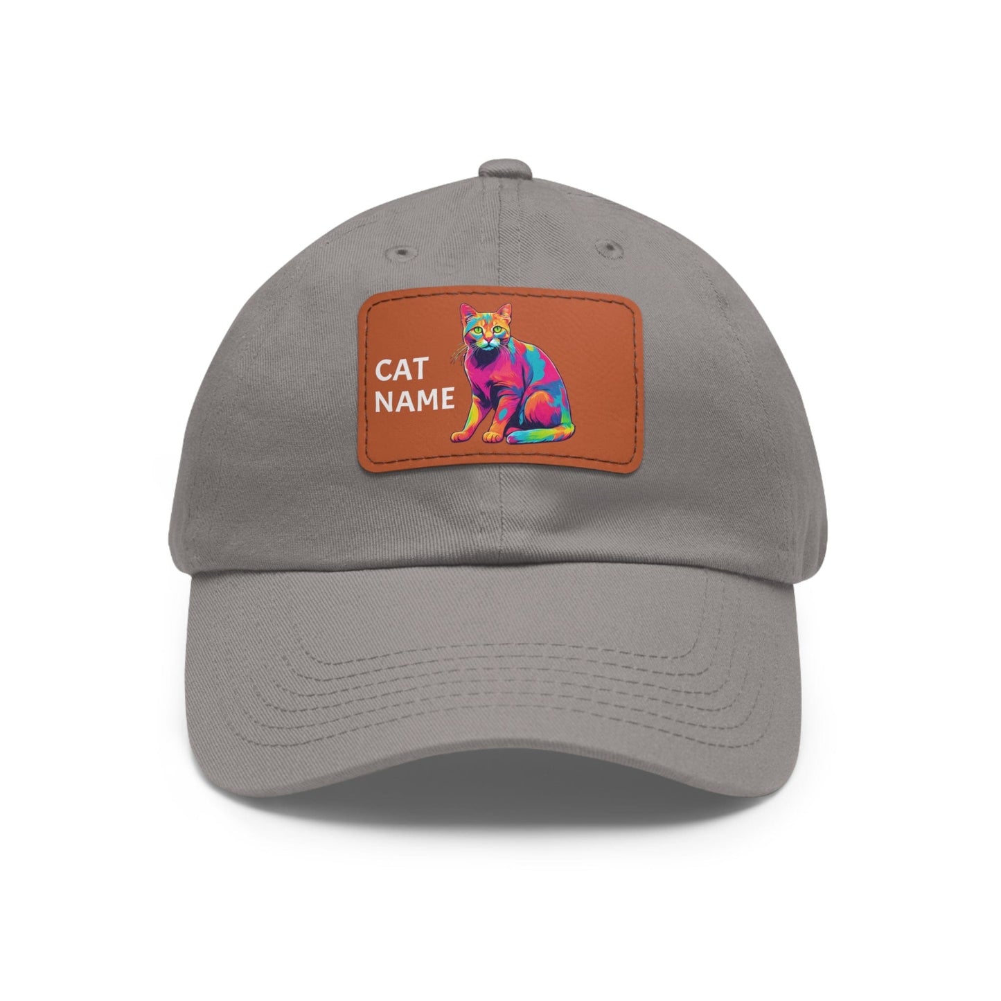 Cat Hat Sportswear Hat Cat Cap Cat Pop Art Hat Dad Hat with Patch (Rectangle) Baseball Cap Custom Hat Flashlander