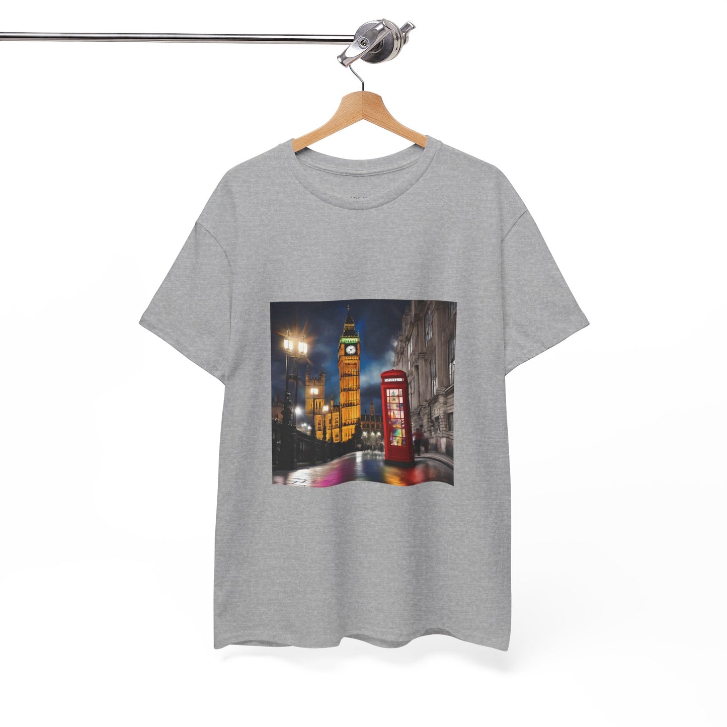 London City Big Ben, Reino Unido, Inglaterra Camisa Unisex Heavy Cotton Camiseta Marca Flashlander