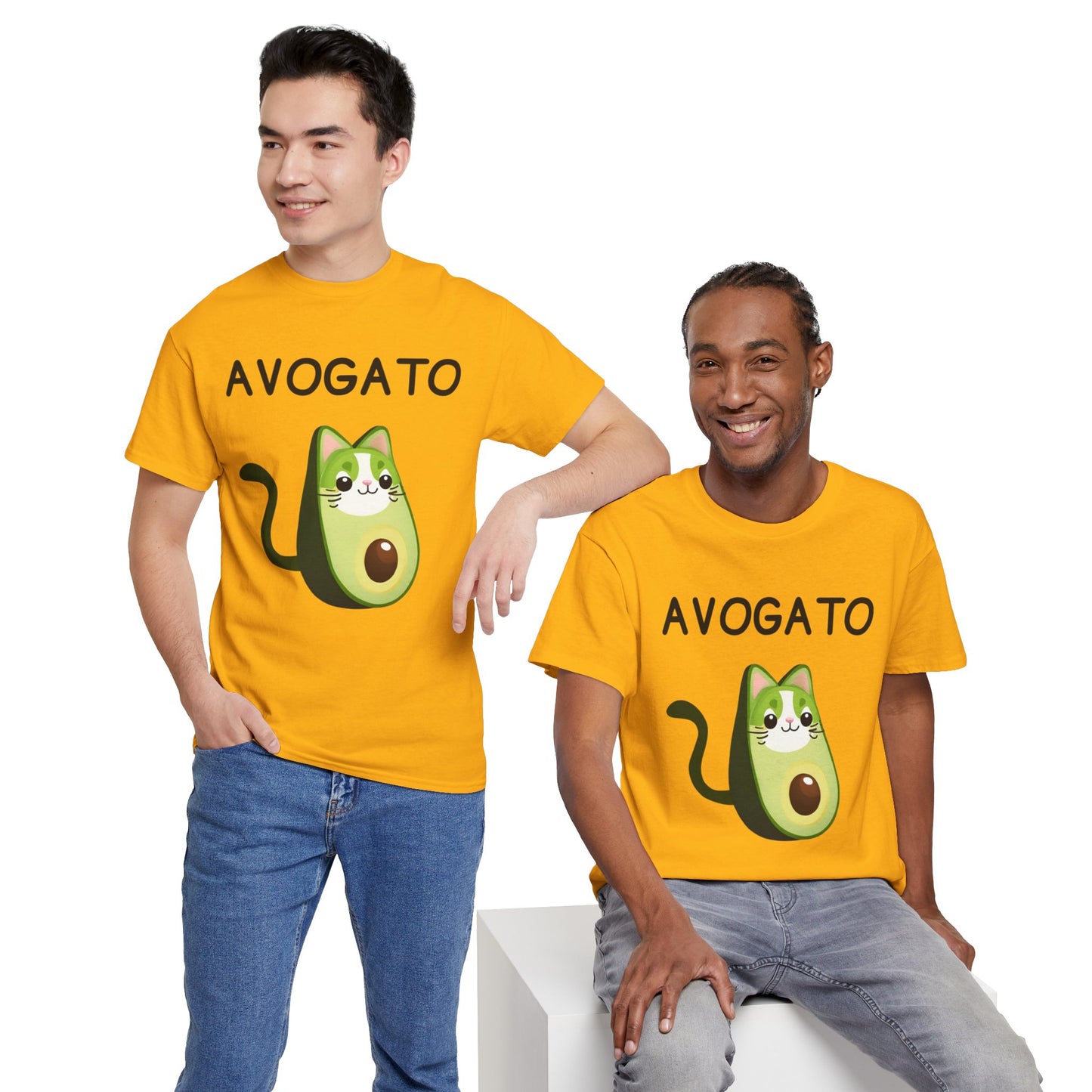 Avogato Funny Avocado Cat Face - Flashlander Gym Shirt