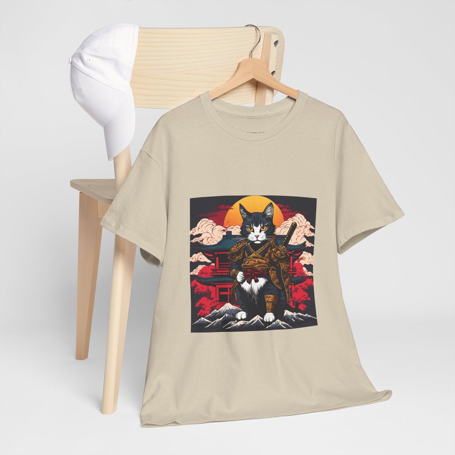 Samurai Cat Cartoon Anime - Flashlander Gym Shirt