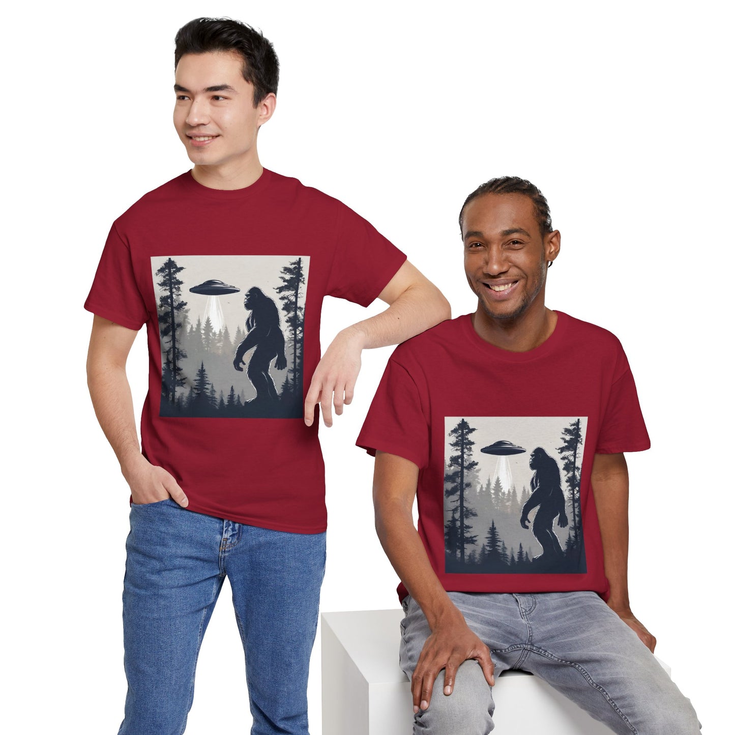 Sasquatch rencontre Bigfoot et OVNI - T-shirt de sport Flashlander