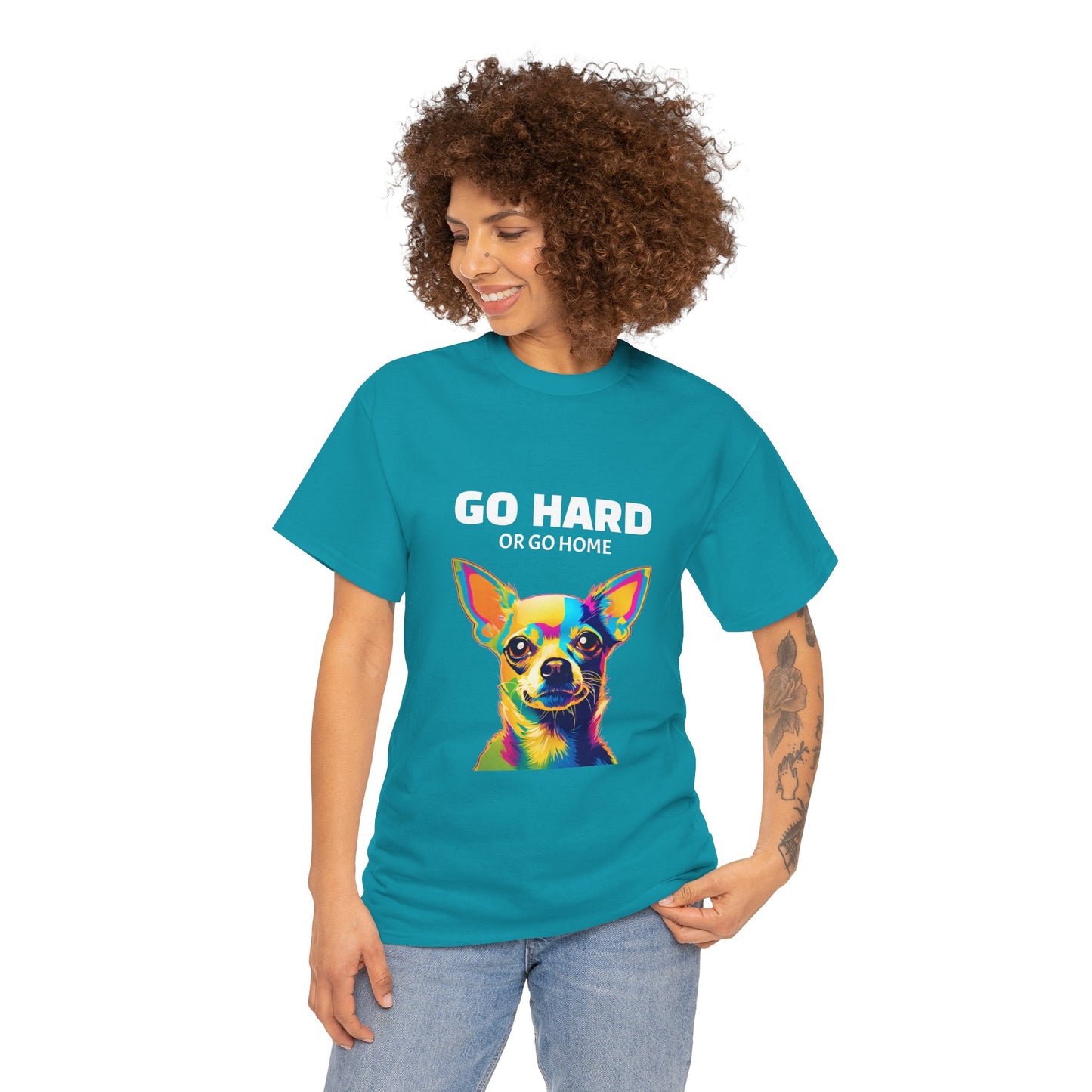 Chihuahua Dog Pop Art - Go Hard or Go Home Flashlander Gym Shirt