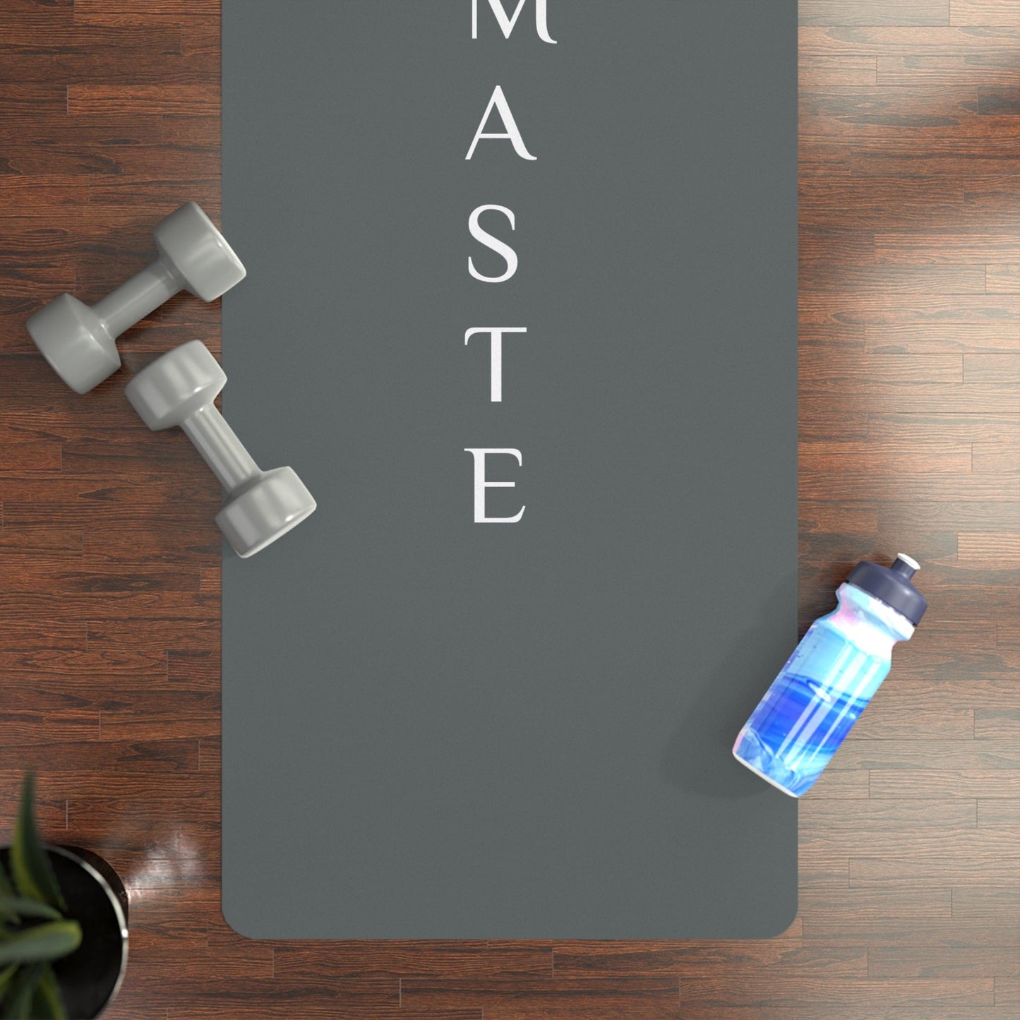 Flashlander Namaste Rubber Yoga Mat Dark Grey