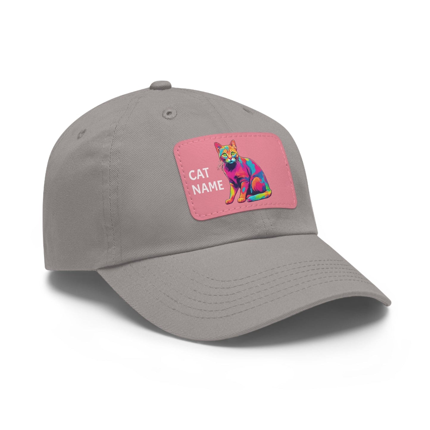 Cat Hat Sportswear Hat Cat Cap Cat Pop Art Hat Dad Hat with Patch (Rectangle) Baseball Cap Custom Hat Flashlander