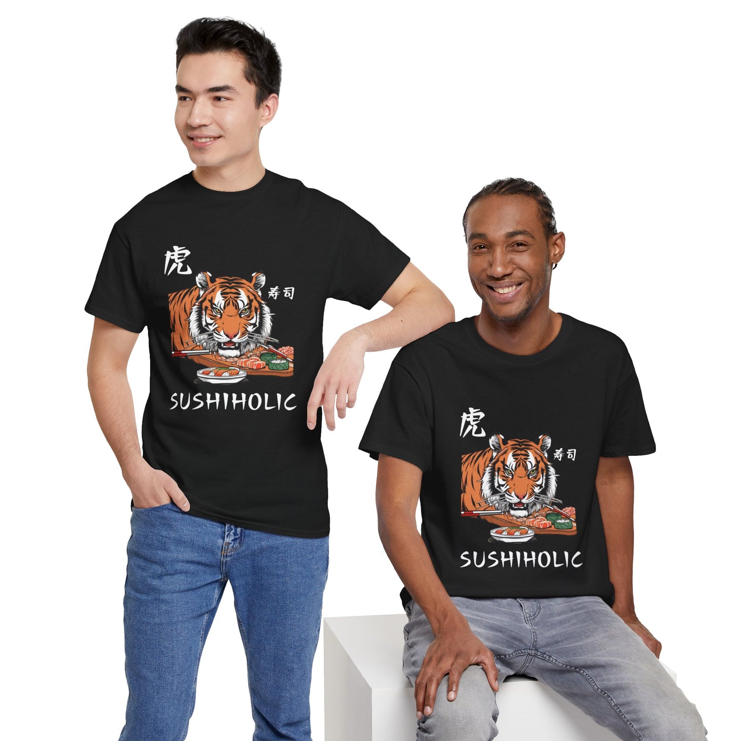 Tiger Sushi Lovers Sushiholic Graphic Tee Flashlander