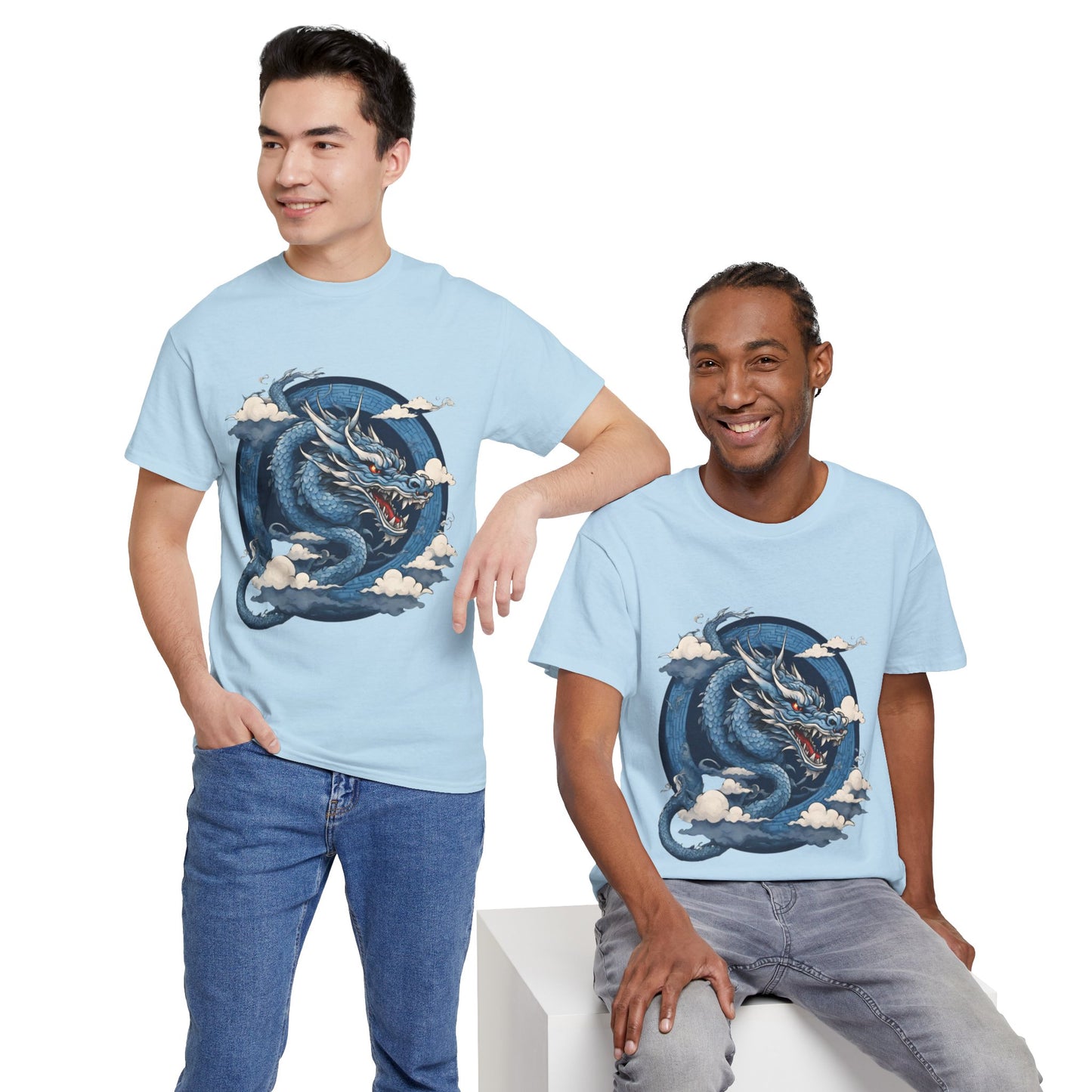 Dragon bleu japonais - T-shirt de sport Flashlander