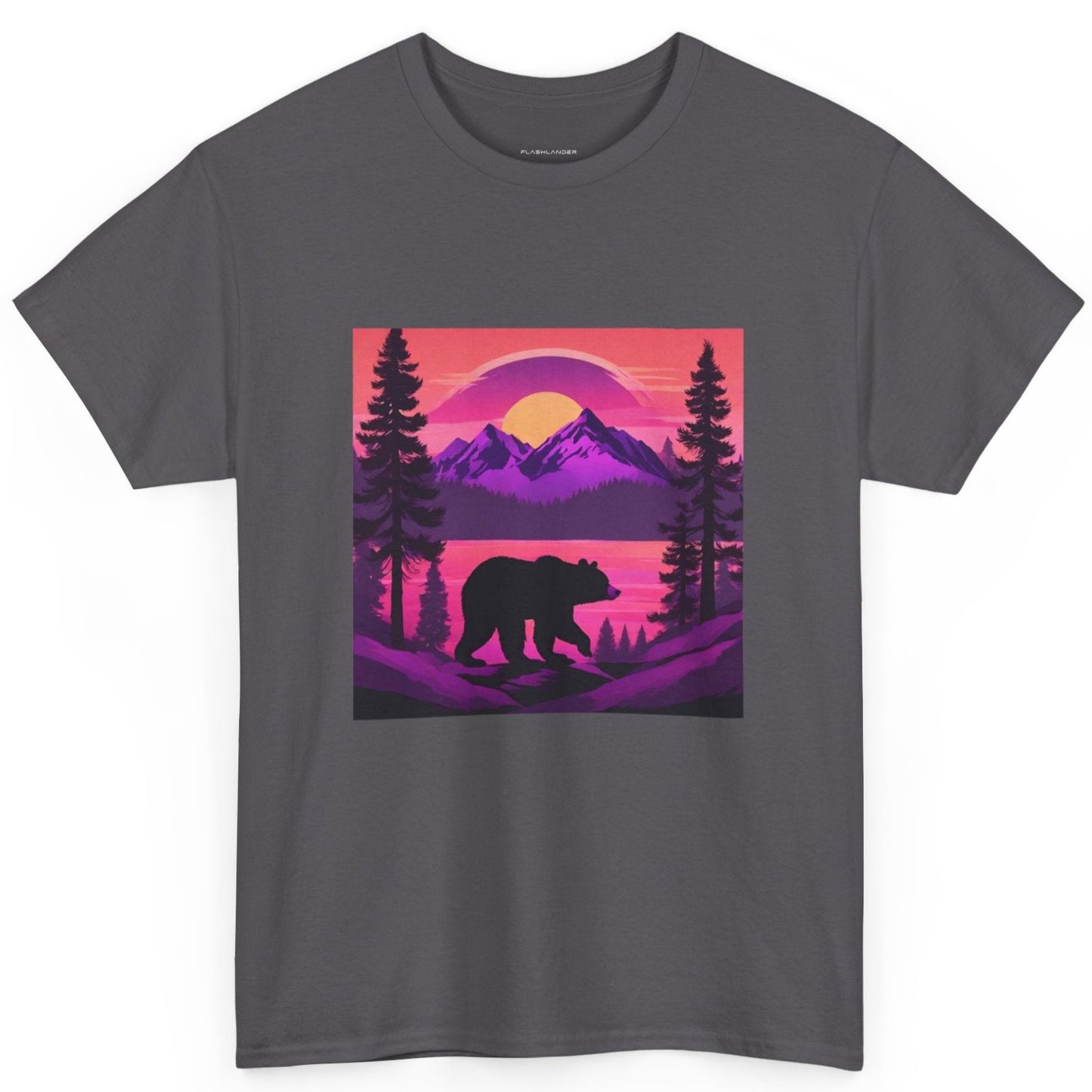 Bear Majestic Sunset Graphic Tee Flashlander