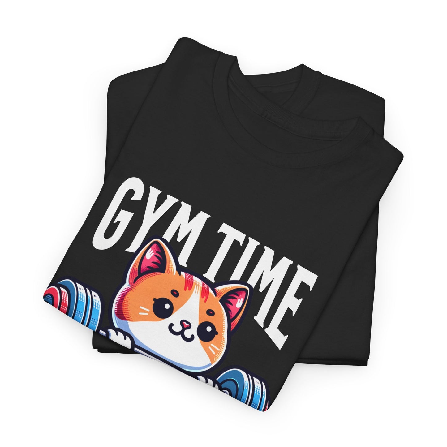 Cute Cat Gym Time Shirt Flashlander Graphic Tee