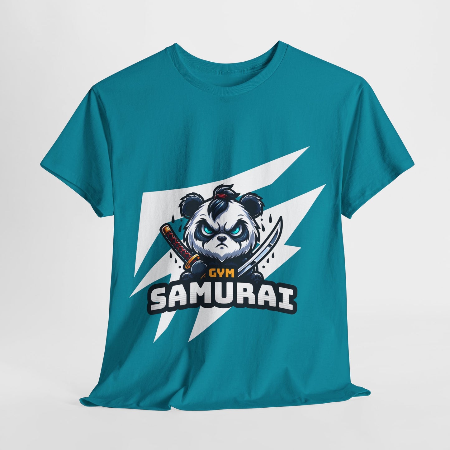 Panda Gym Samurai Shirt Flashlander Performance T-Shirt Cotton Unisex Charcoal Black Graphic Tee