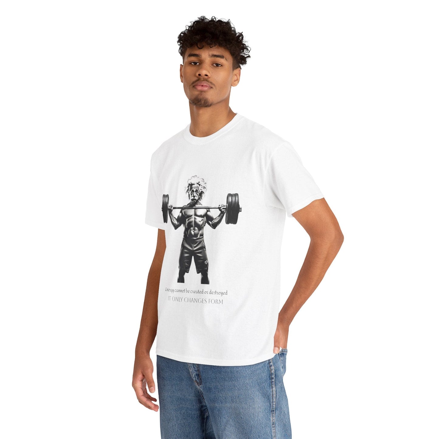 Camiseta de culturista Albert Einstein: la energía de Flashlander no se puede crear ni destruir, solo cambia de forma. Camiseta gráfica con cita