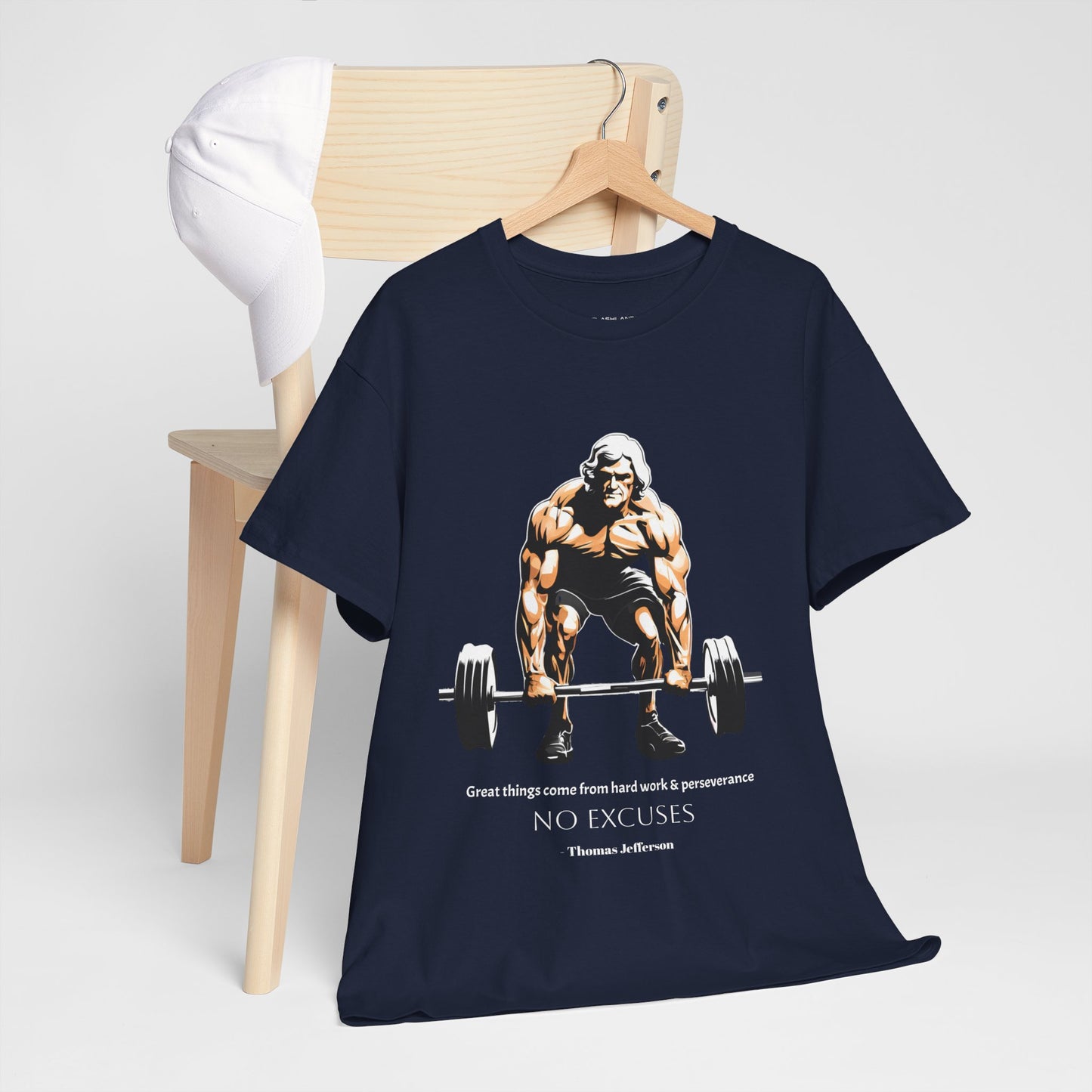 Thomas Jefferson Bodybuilder Shirt - Flashlander Great Things Come From Hard Work And Perseverance, No excuses Graphic Tee