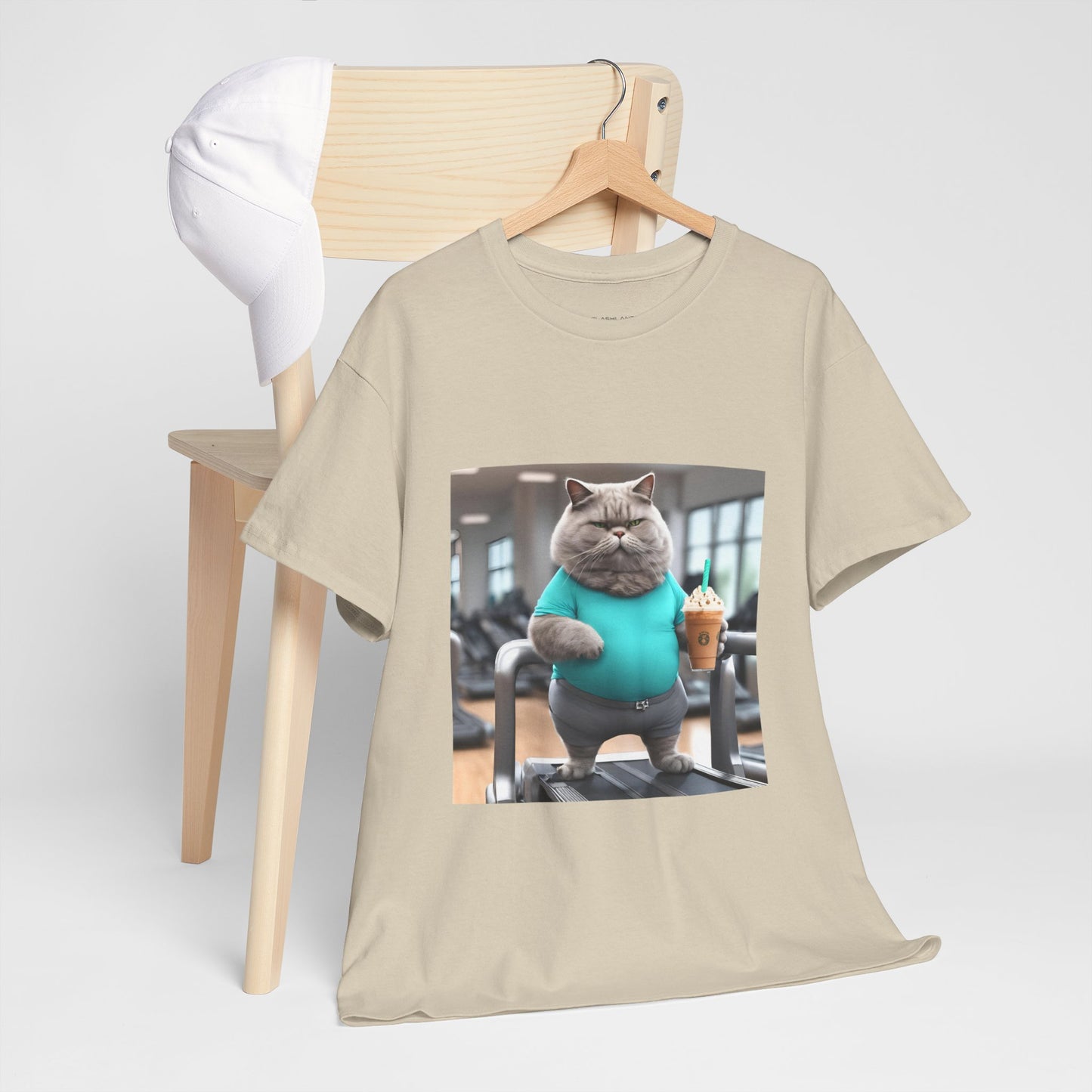 Funny Fat Cat On The Treadmill - Flashlander Gym Shirt