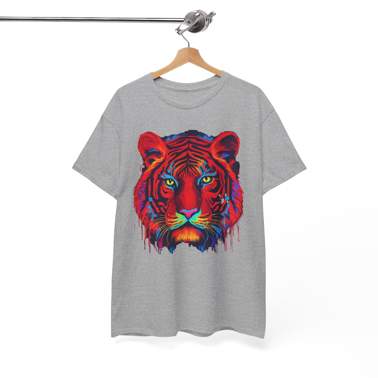 Majestuosa camiseta de Flashlander con diseño pop art de tigre rojo