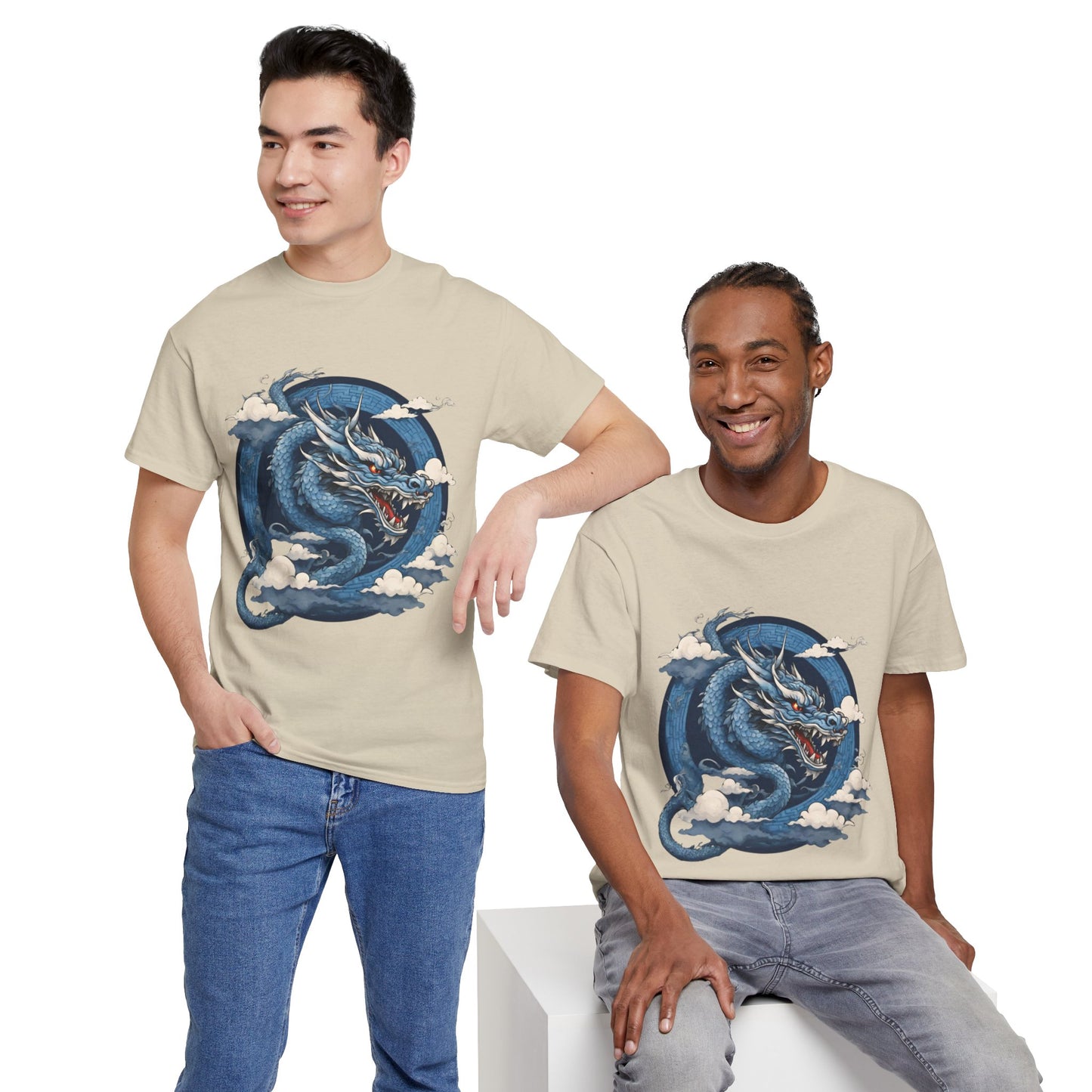 Dragon bleu japonais - T-shirt de sport Flashlander