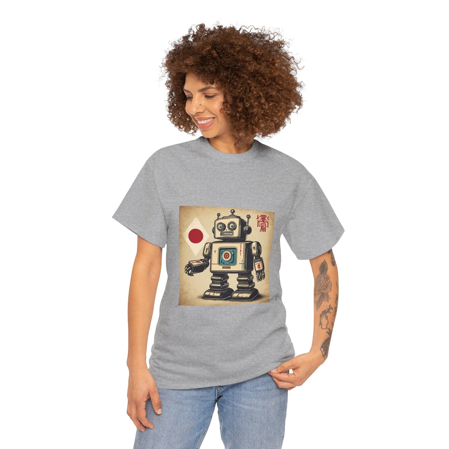 Camiseta deportiva con diseño de robot japonés vintage - Flashlander