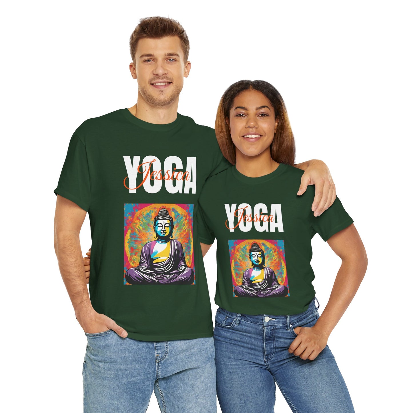 Personalized Yoga Shirt - Buddha Tee - Custom Name Flashlander Yoga Tee