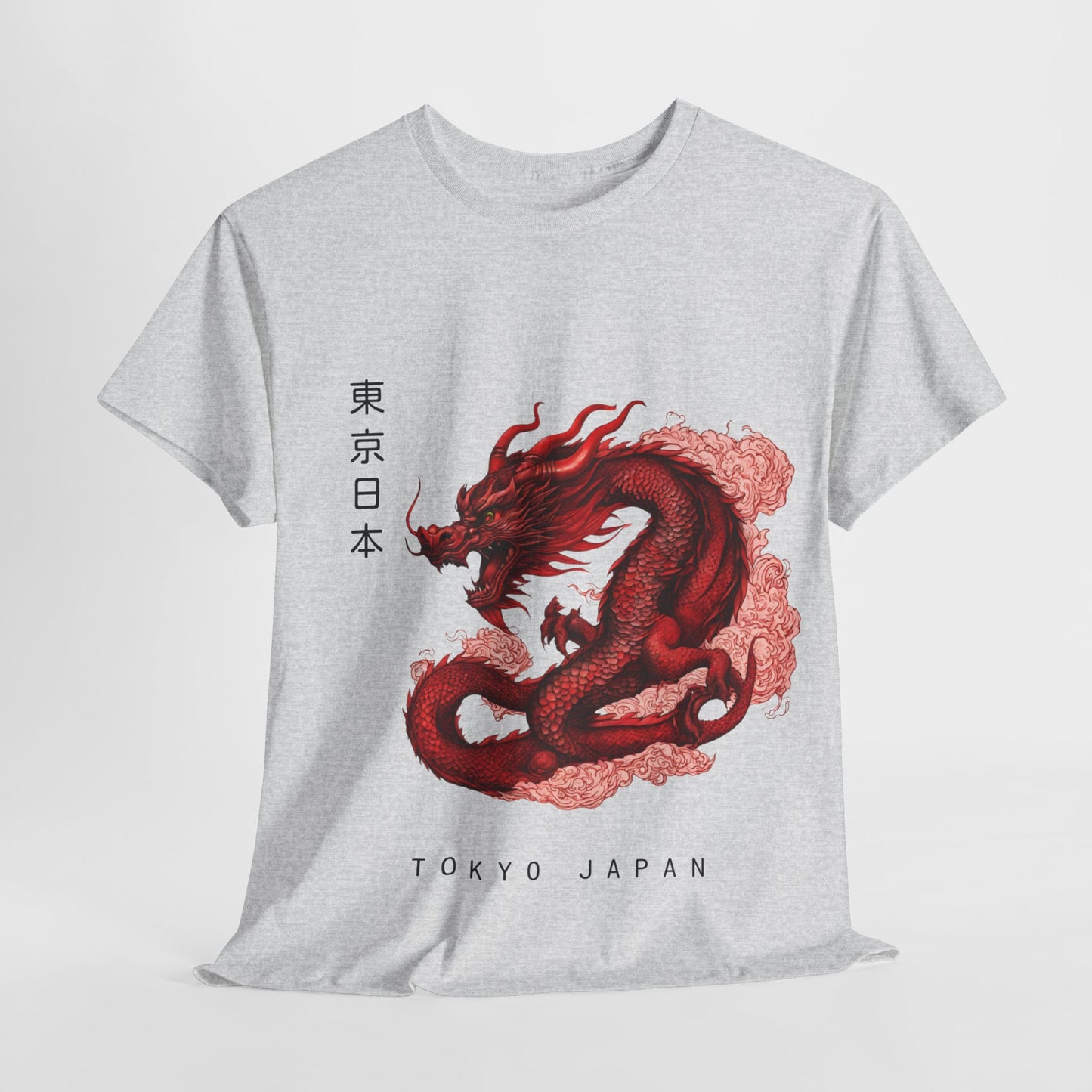 Red Dragon with Custom Japanese Name - Flashlander Gym Shirt