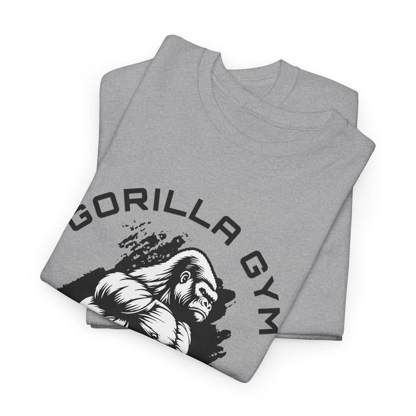 T-shirt de sport Gorilla Flashlander en coton unisexe, noir anthracite, graphique de performance