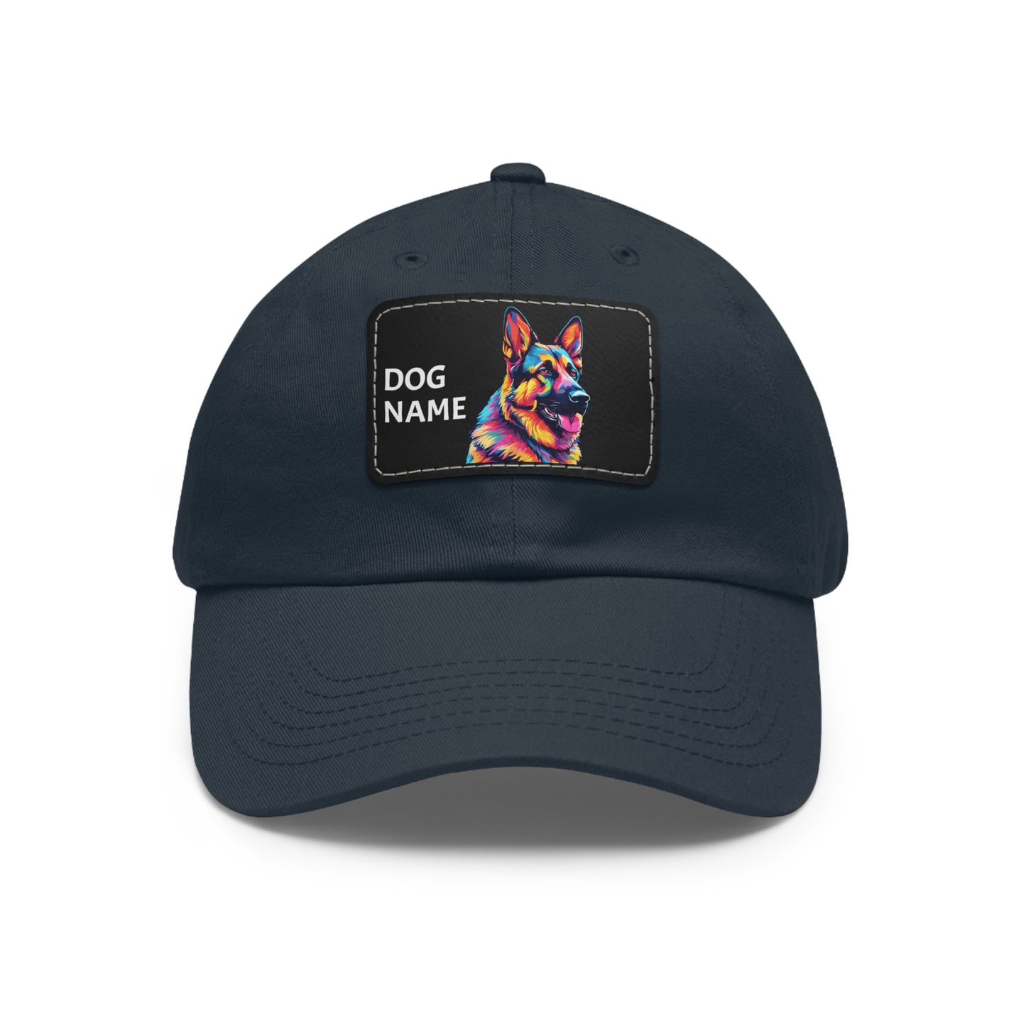 German Shepherd Dog Hat Pop Art Hat Dad Hat with Patch (Rectangle) Baseball Cap