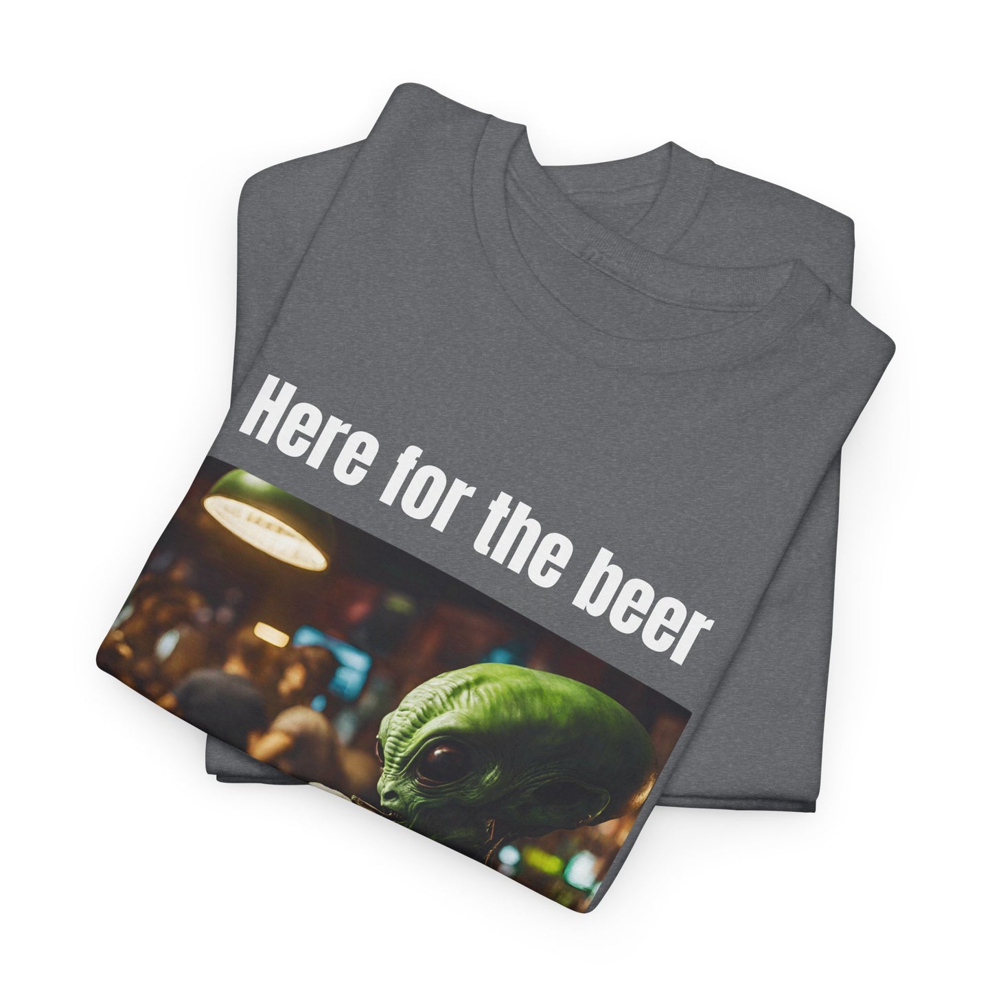 Ici pour la bière, les gains peuvent attendre ! T-shirt de sport Alien Flashlander