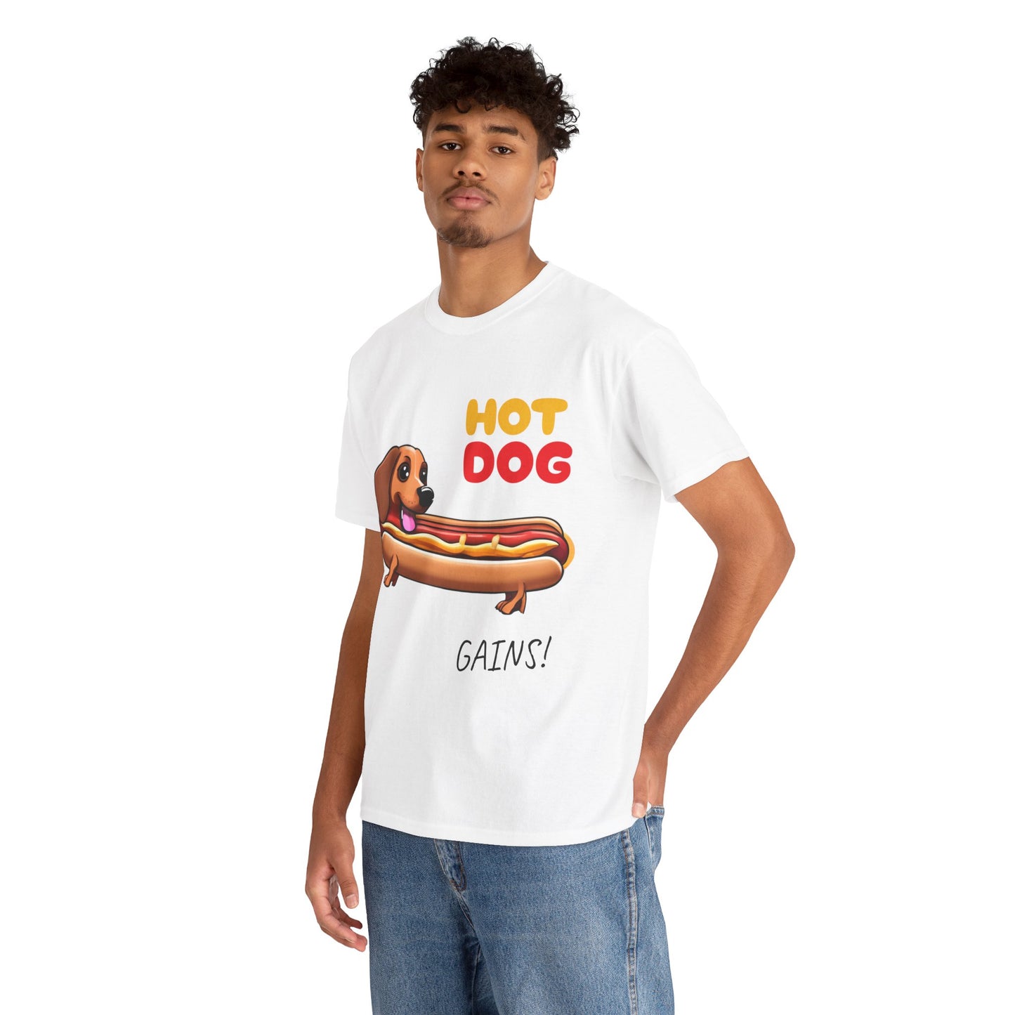 Hot Dog Gains Dachshund Dog - Flashlander Gym Shirt