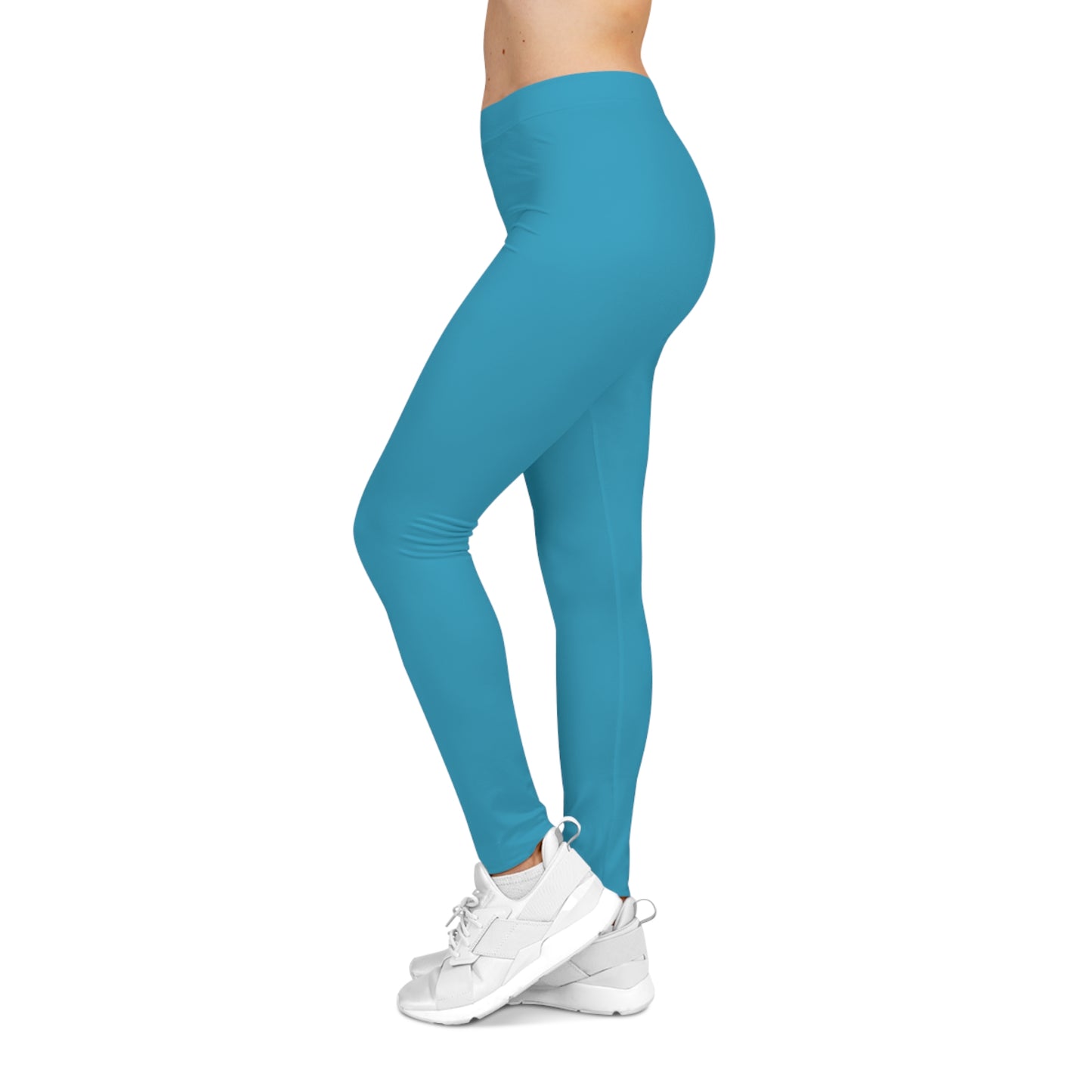 Flashlander Sportswear Evolution Women's Casual Leggings Turquoise (AOP) Featuring Custom Motivational Quote