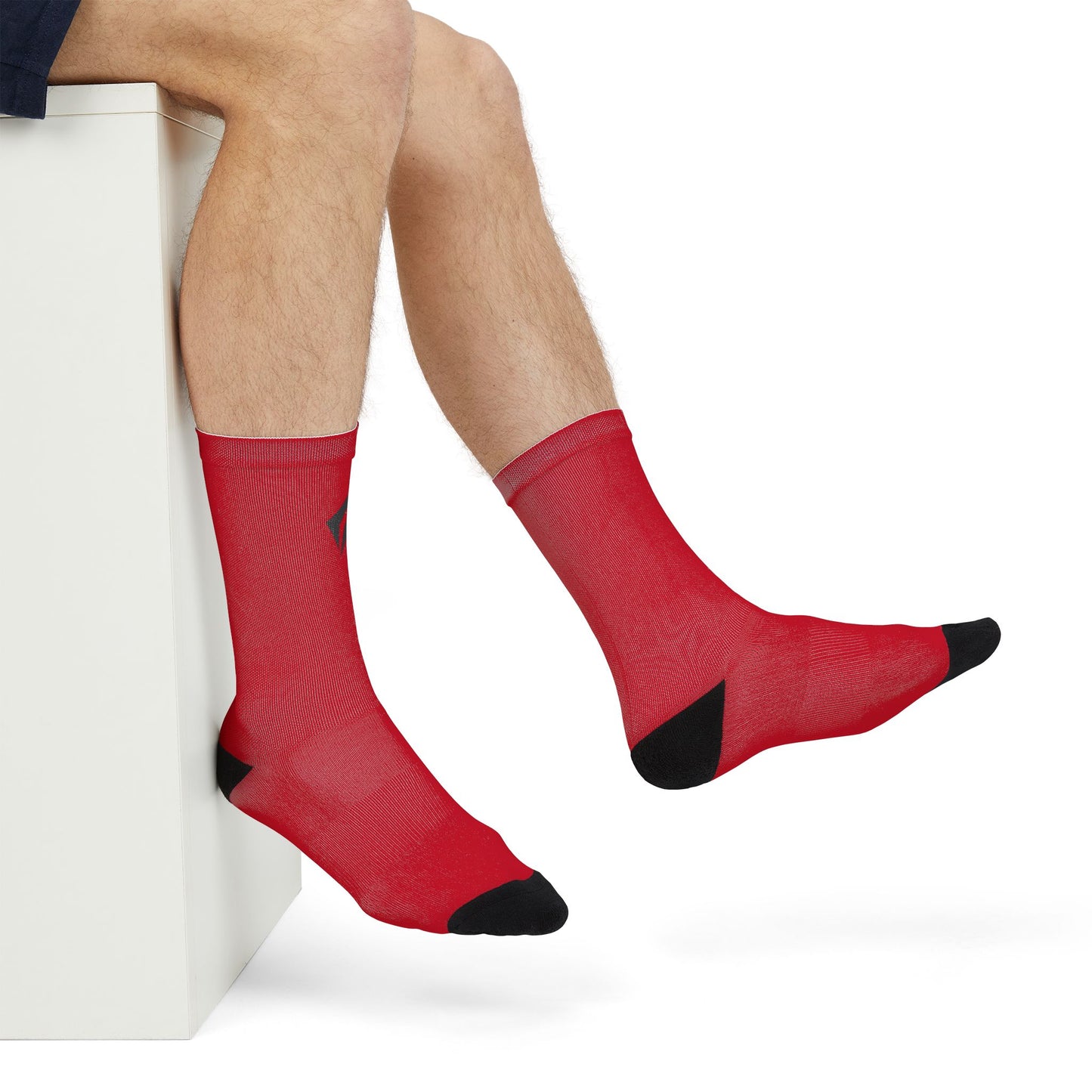 Flashlander Thunder Crew Sports Socks Dark Red