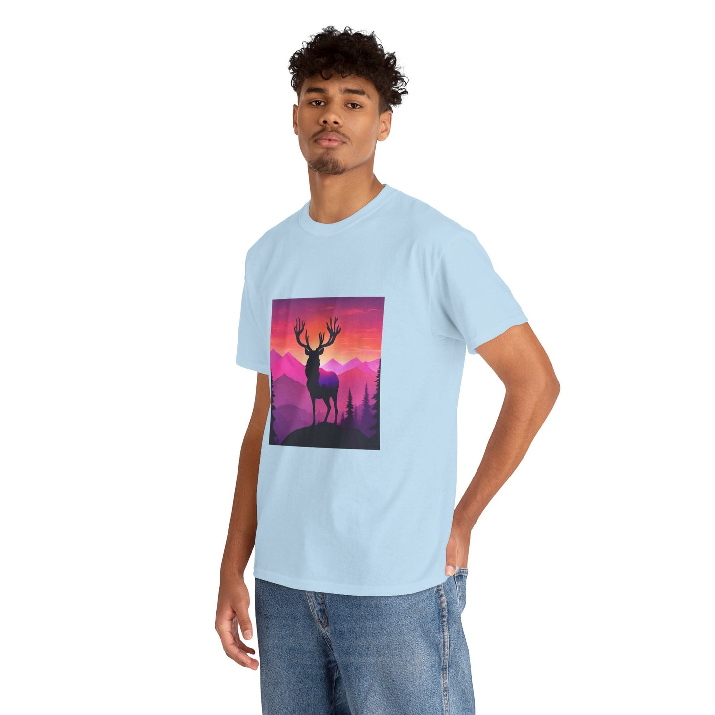 Deer Majestic Sunset Flashlander Gym Shirt