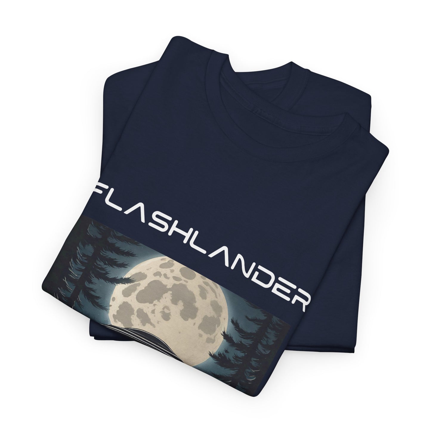 UFO Soaring Low in the Forest Tee Flashlander Gym Shirt