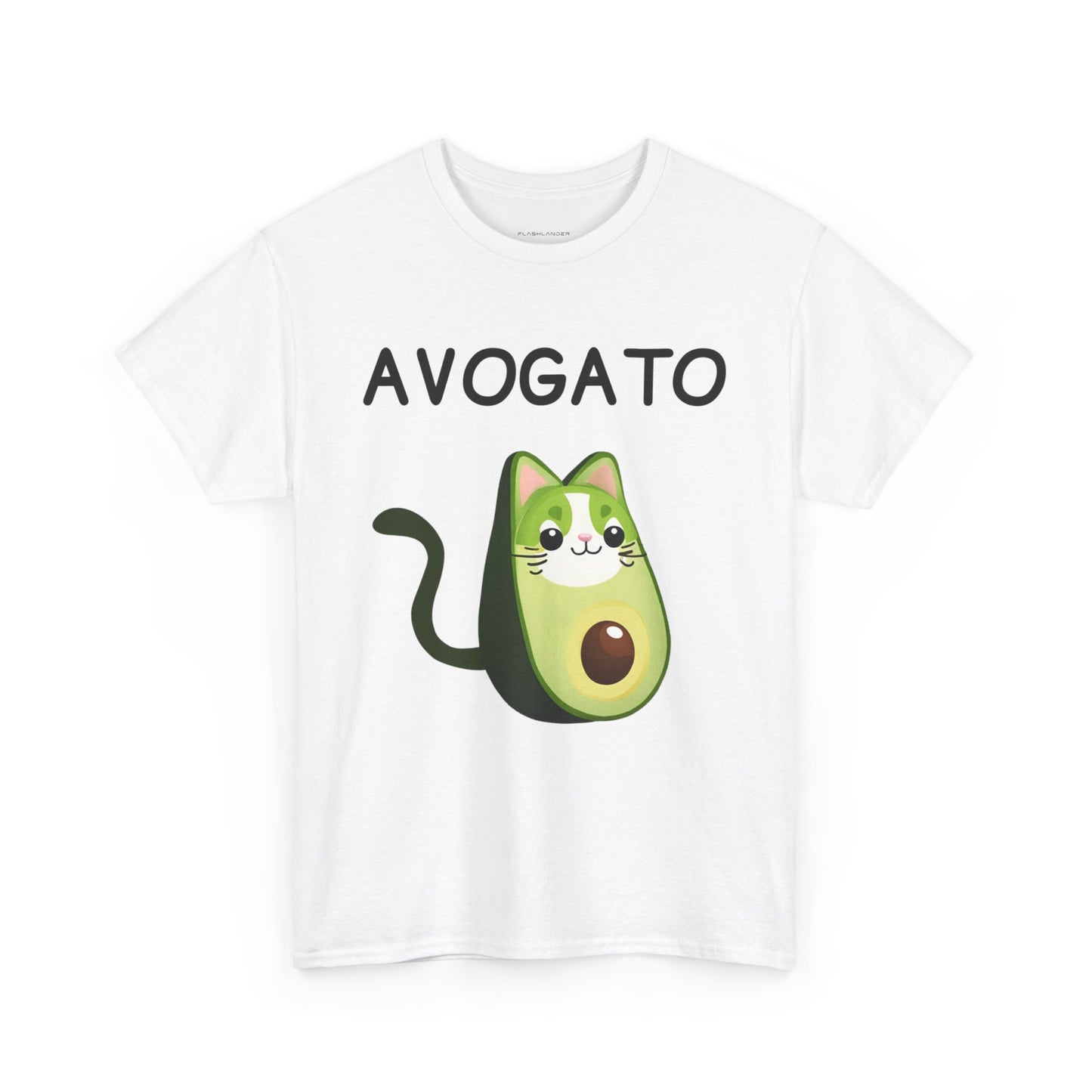 Avogato Funny Avocado Cat Face - Flashlander Gym Shirt