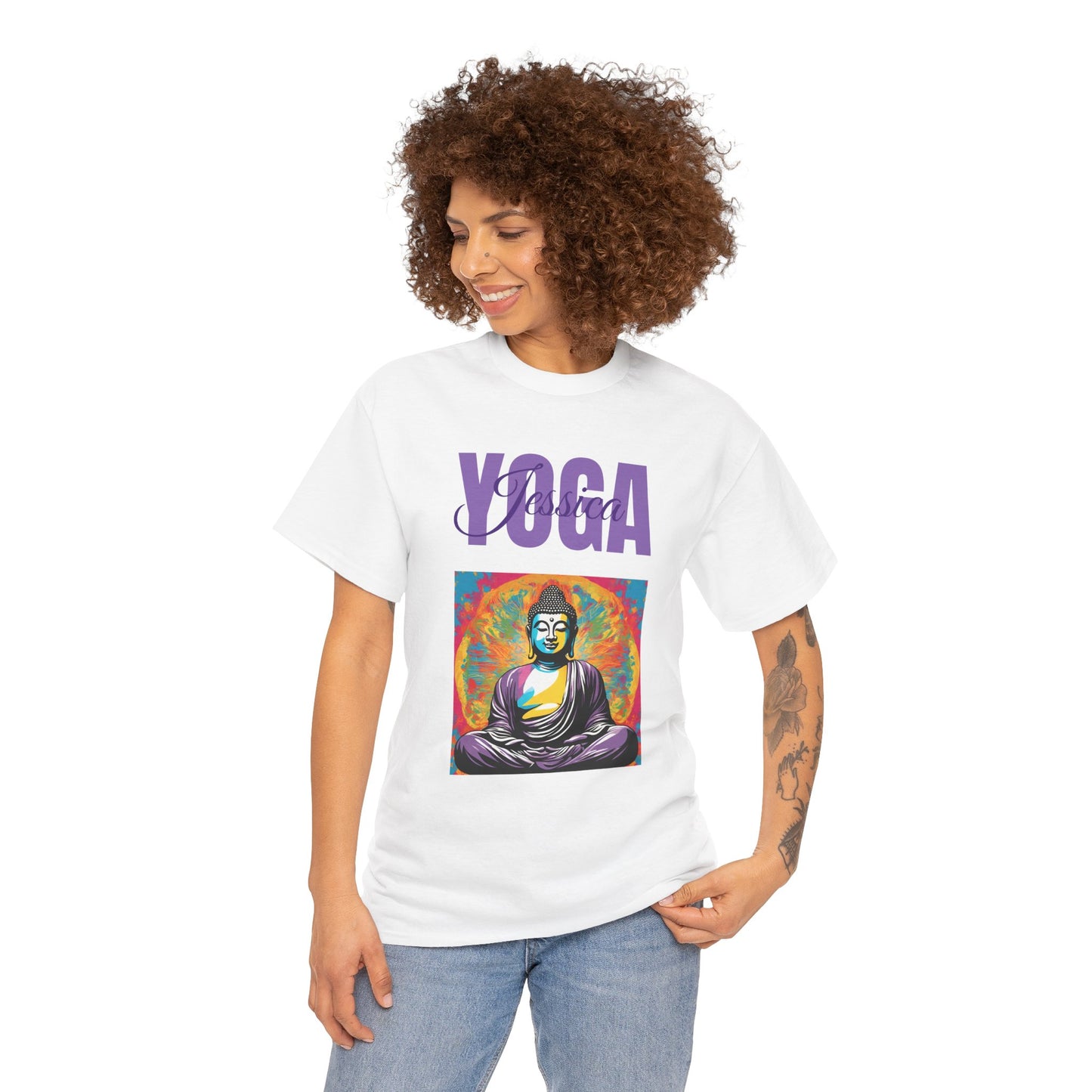 Personalized Yoga Shirt - Buddha Tee - Custom Name Flashlander Yoga Tee