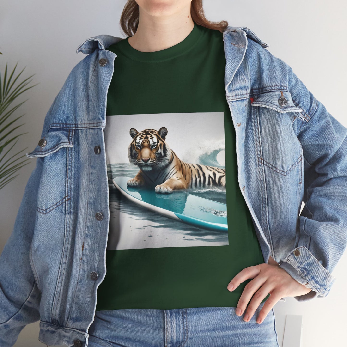 Tiger Surfing Vintage Flashlander Gym Shirt