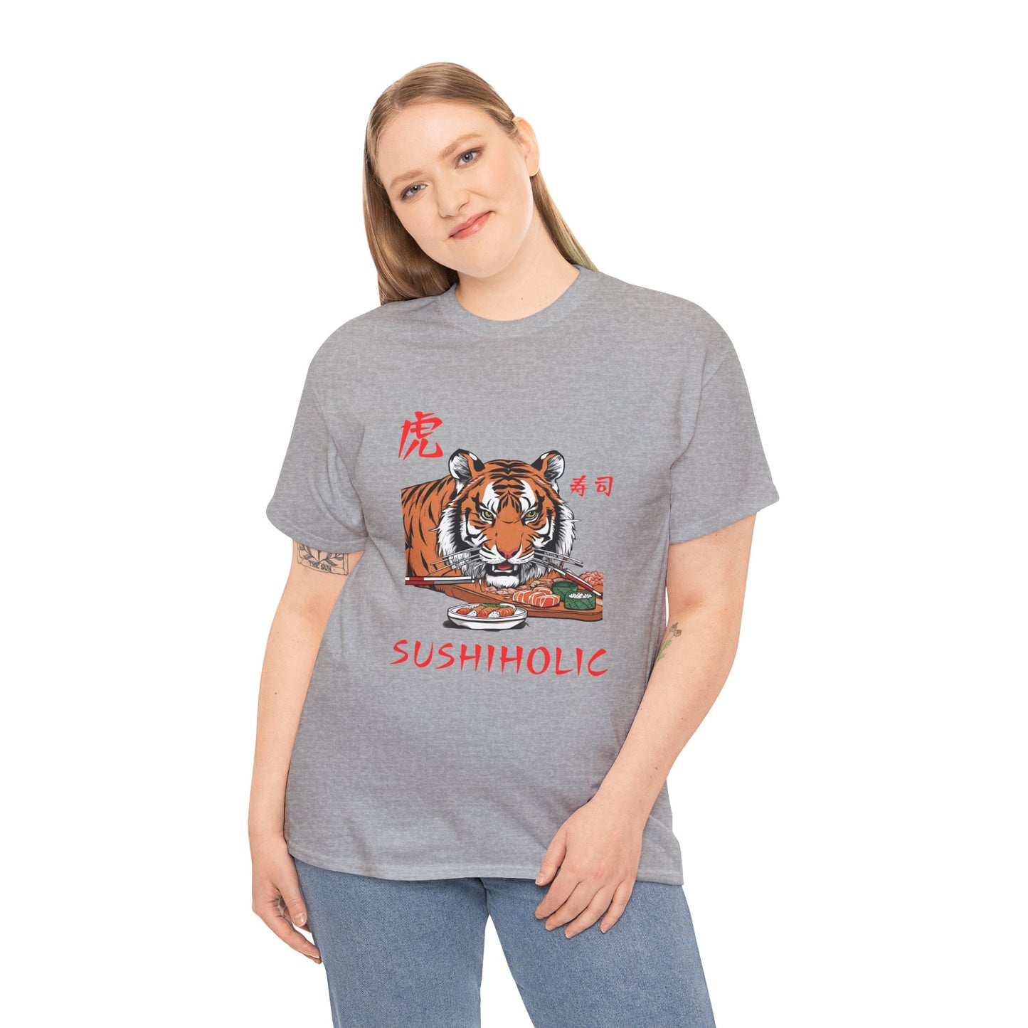 Tiger Sushi Lovers Sushiholic Graphic Tee Flashlander