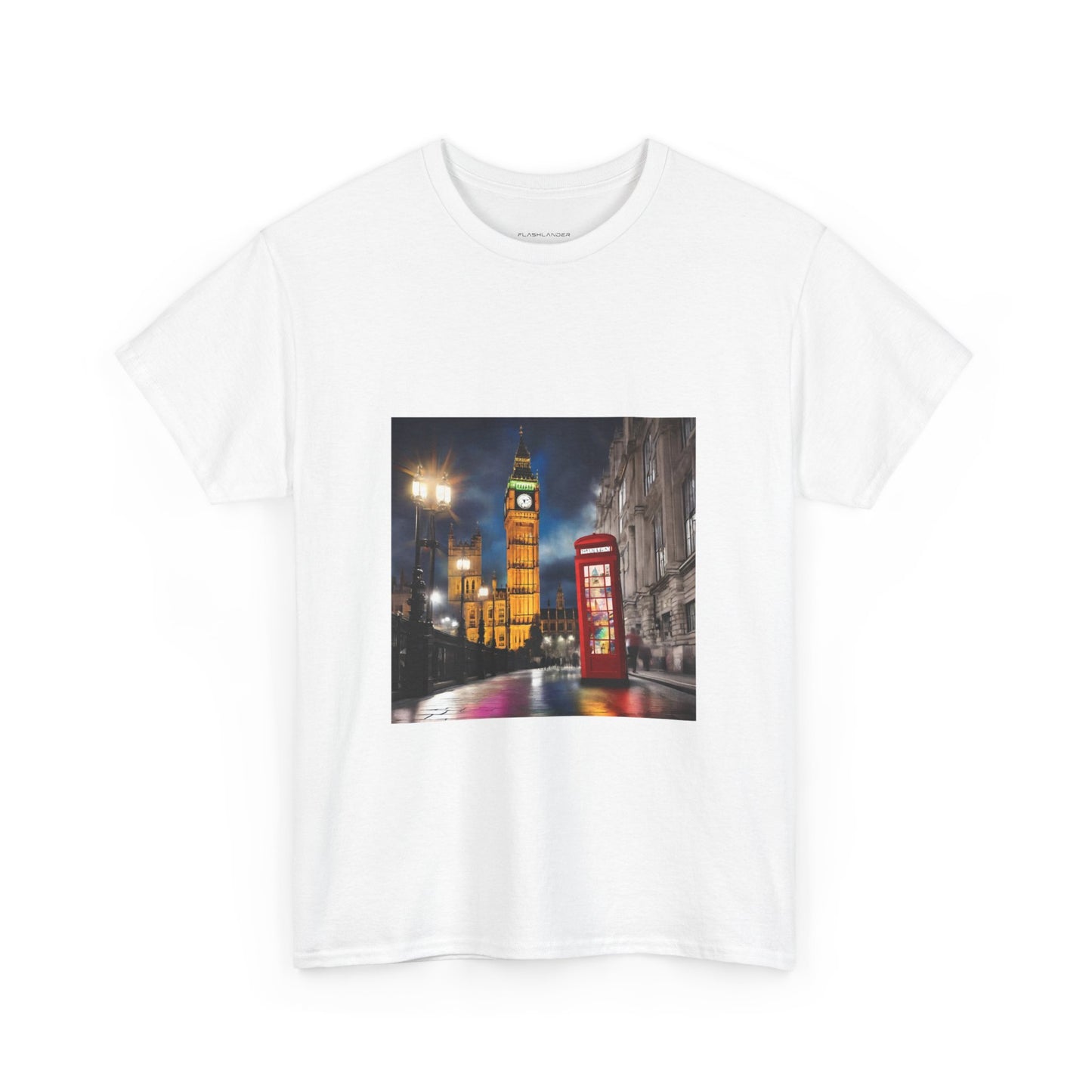 London City Big Ben, Reino Unido, Inglaterra Camisa Unisex Heavy Cotton Camiseta Marca Flashlander