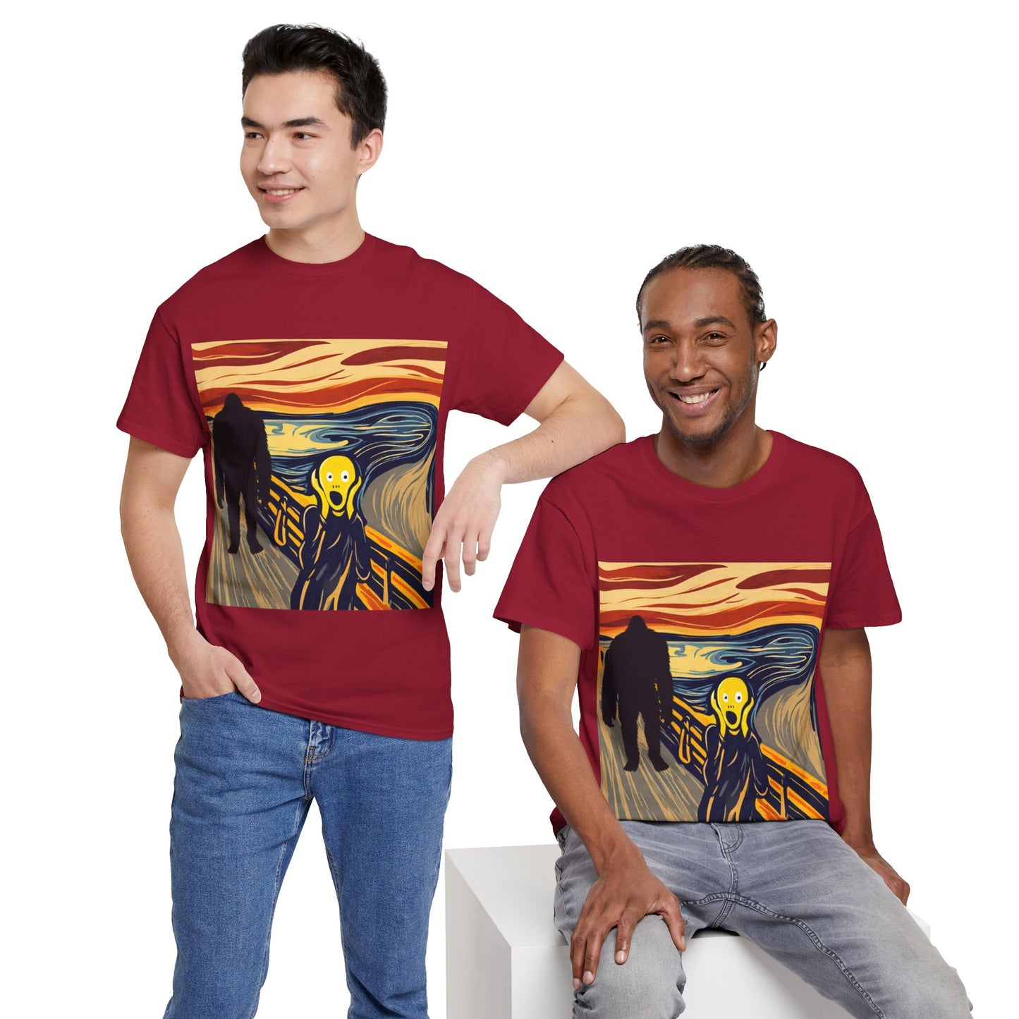 The Scream Meets Bigfoot A Startling Encounter - Flashlander Gym Shirt