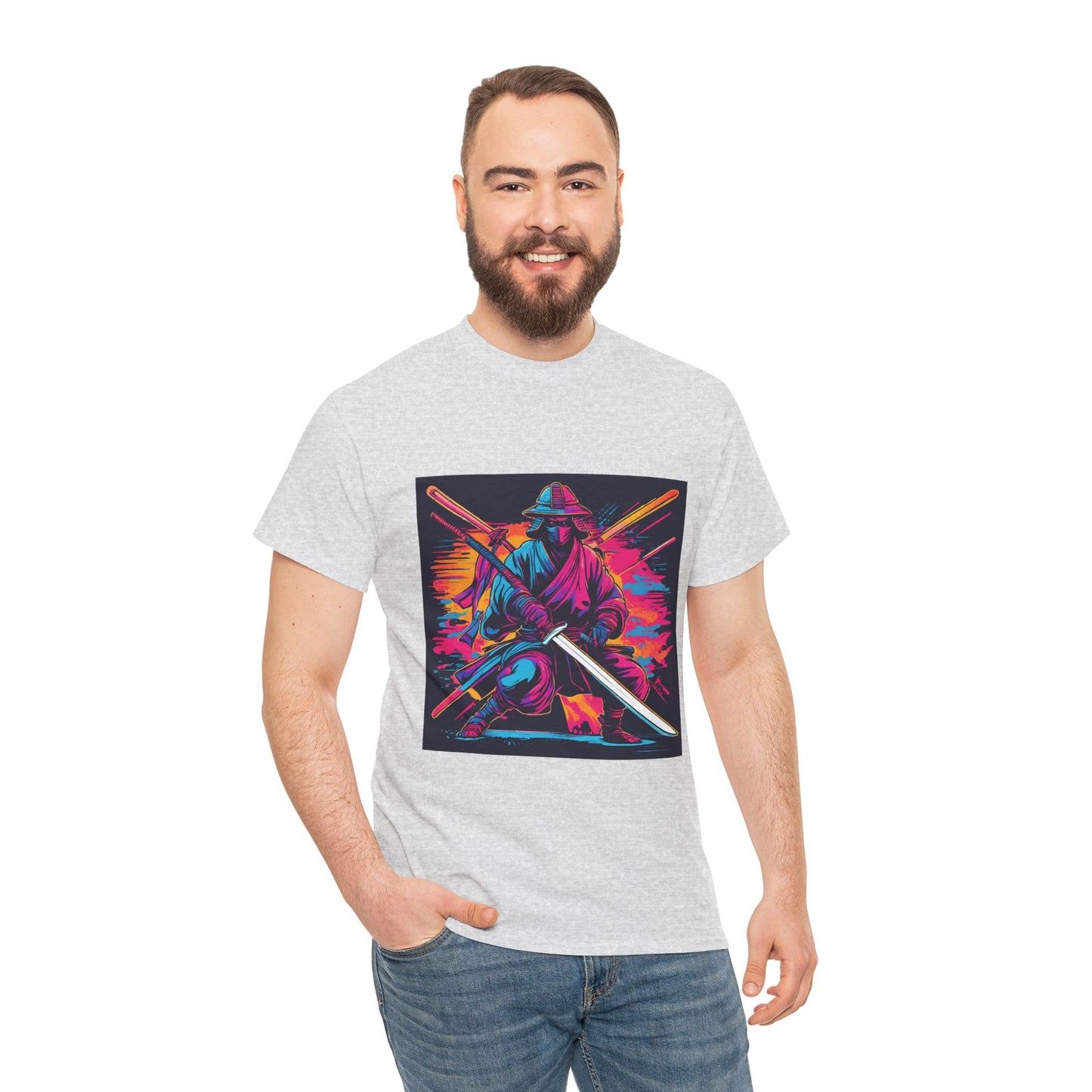 Samurai Warrior Sunset - Flashlander Gym Shirt