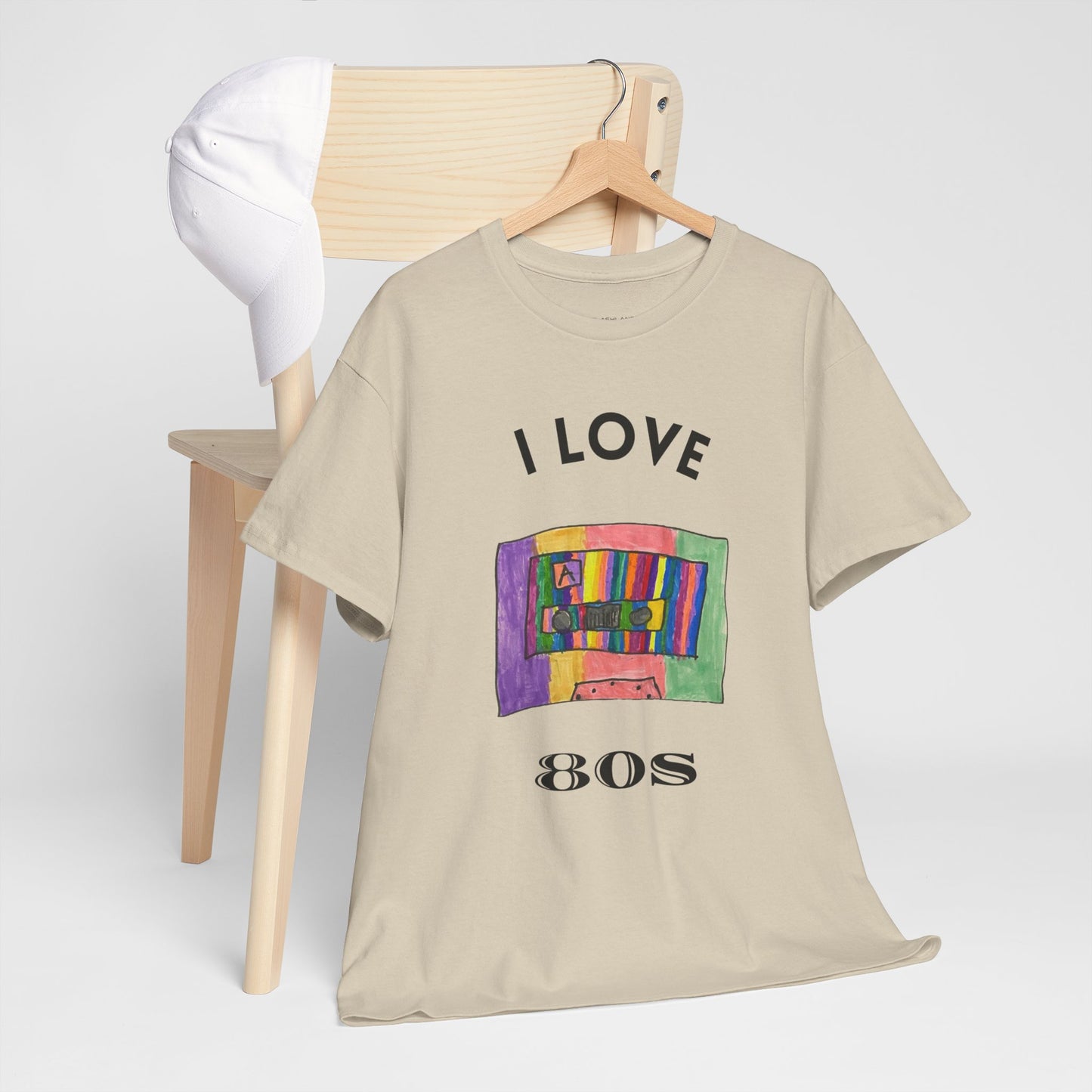 Retro Vibes Art Pop Cassette Tape I Love 80's - Flashlander Gym Shirt